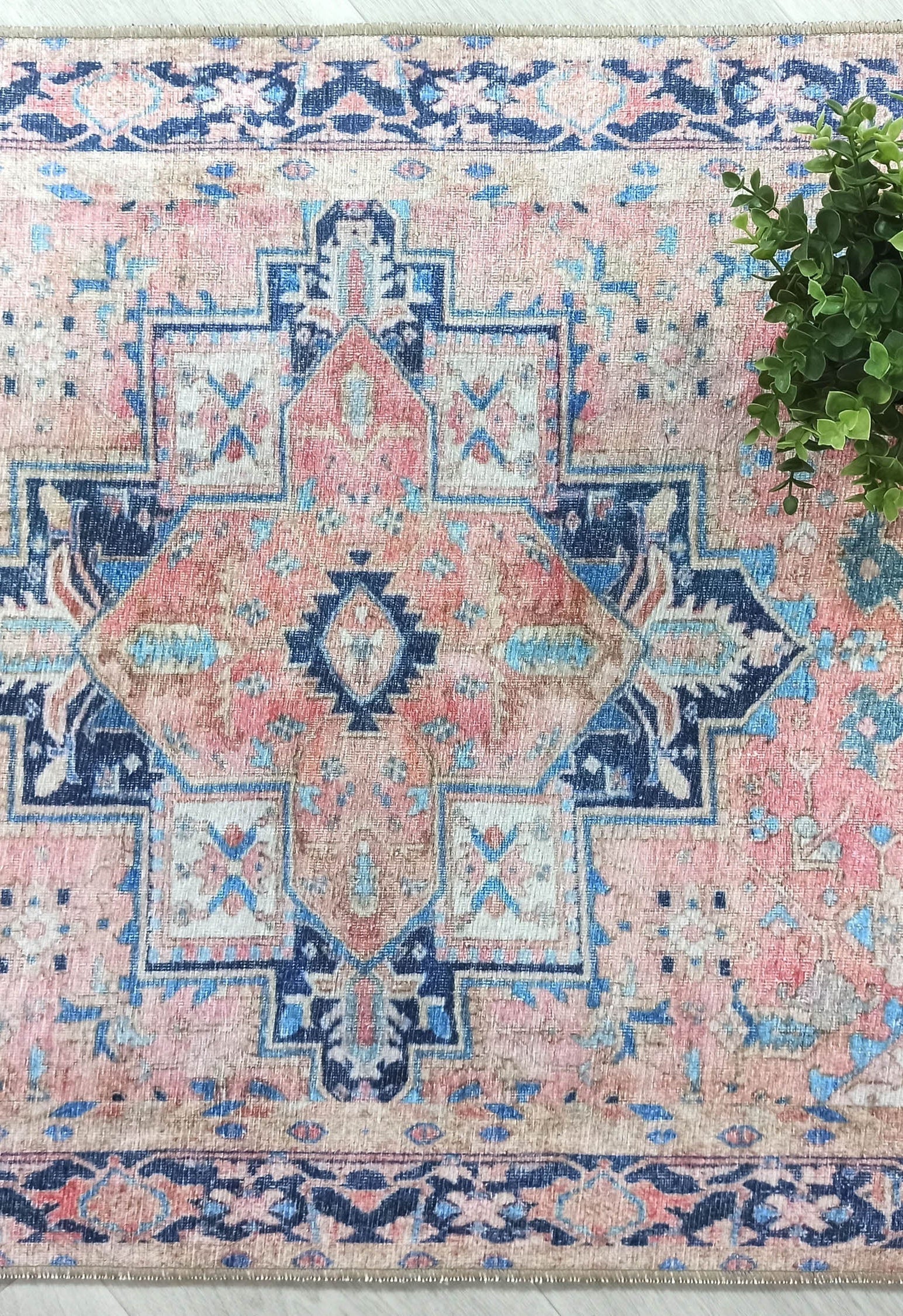 Para Rug Heriz Persian Beige Pink Rug