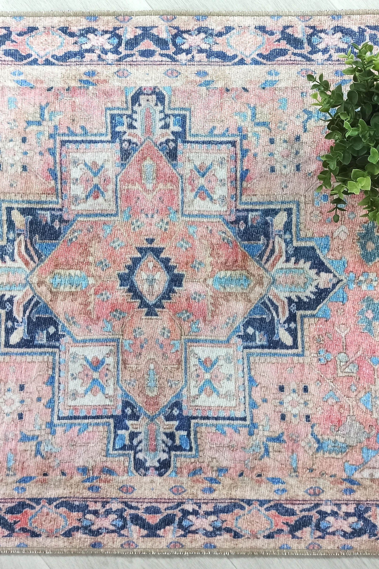 Para Rug Heriz Persian Beige Pink Rug