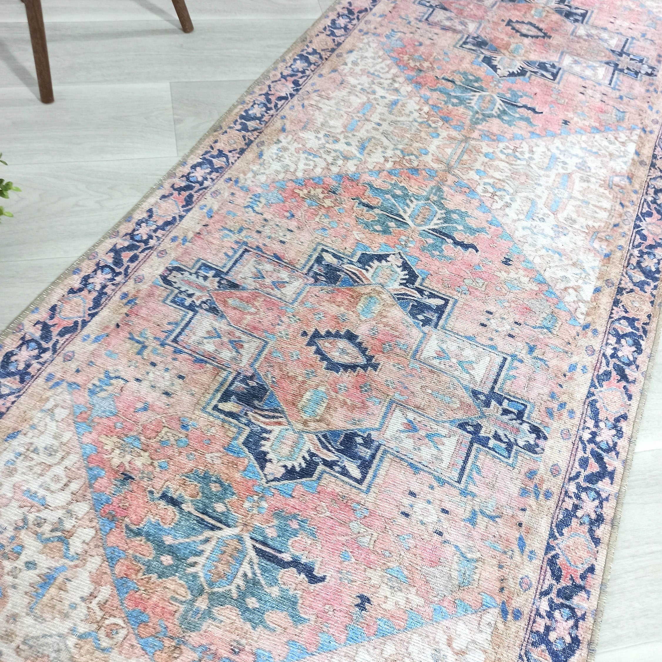 Para Rug Heriz Persian Beige Pink Rug