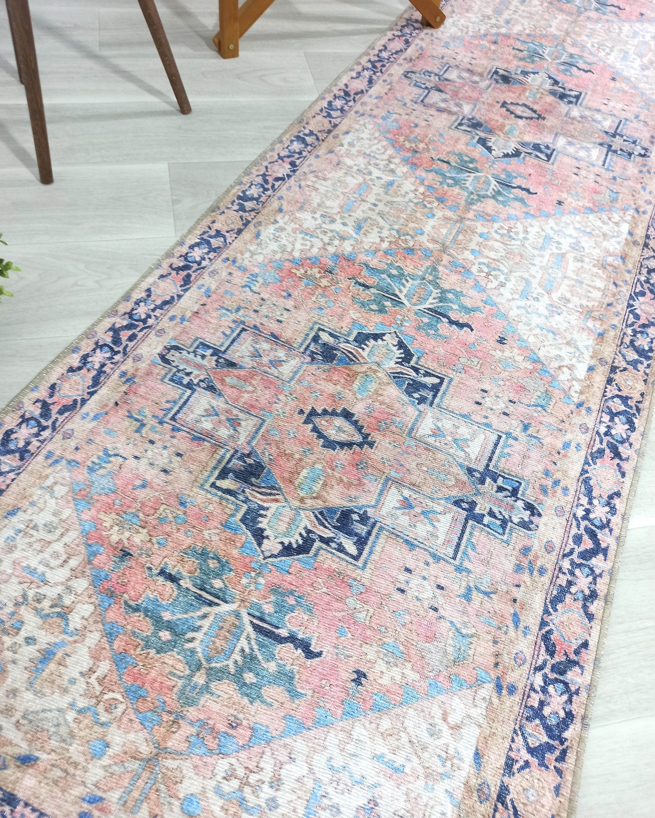 Para Rug Heriz Persian Beige Pink Rug