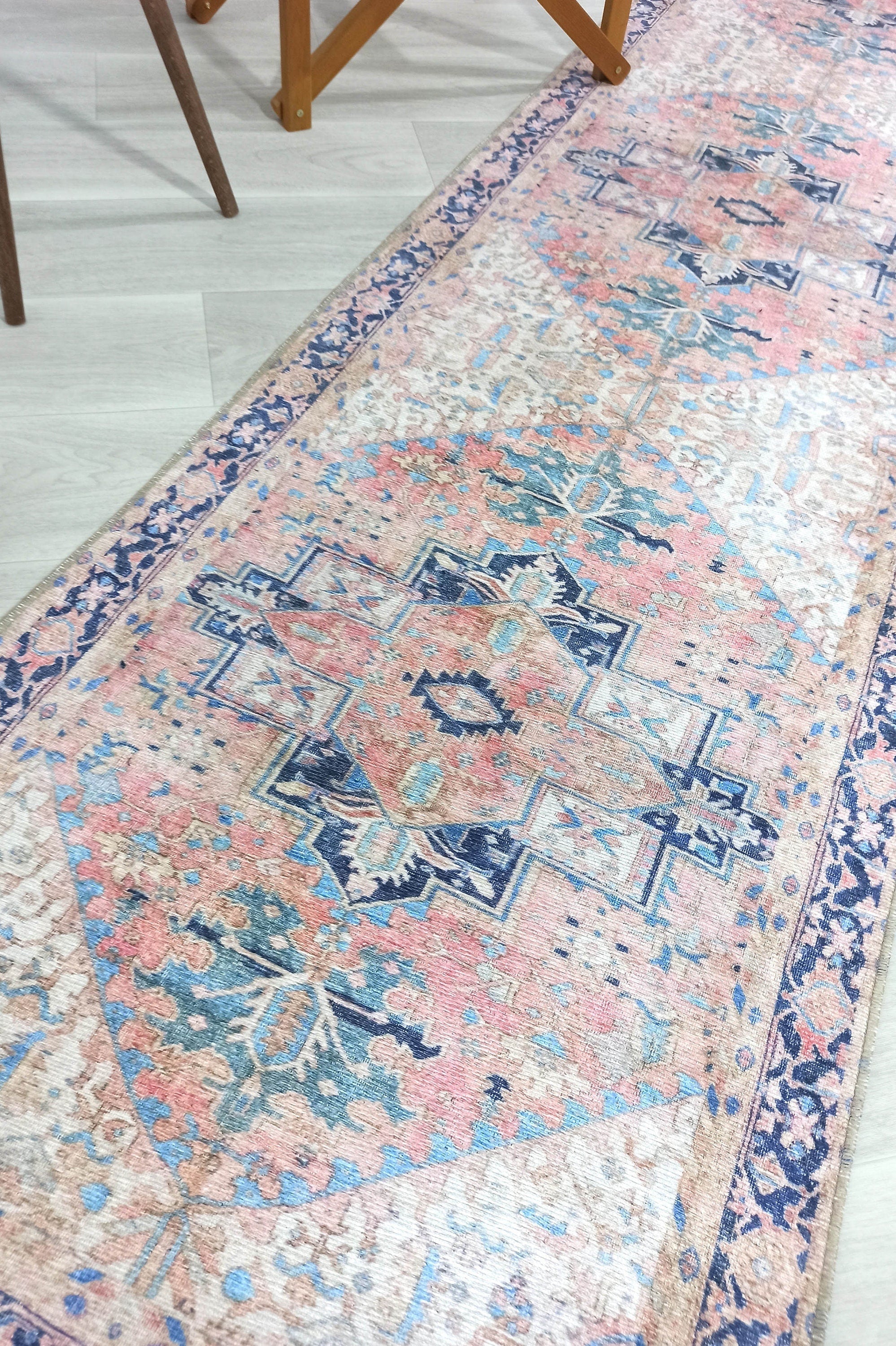 Para Rug Heriz Persian Beige Pink Rug