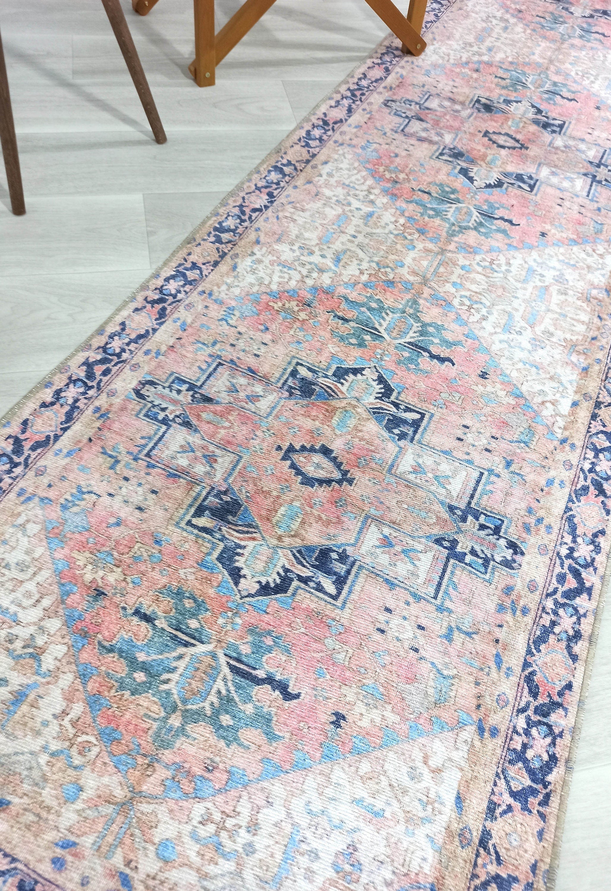 Para Rug Heriz Persian Beige Pink Rug