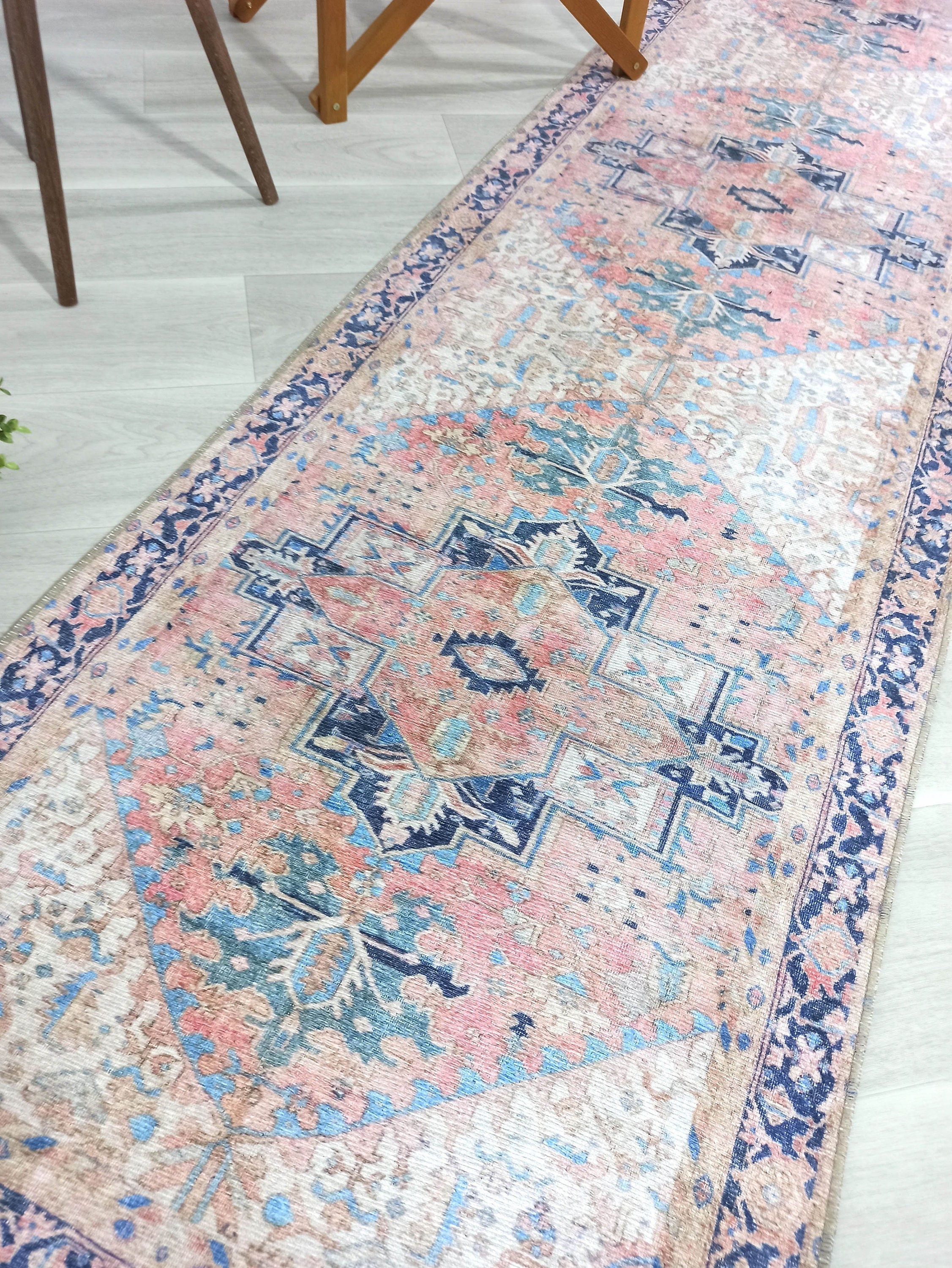 Para Rug Heriz Persian Beige Pink Rug