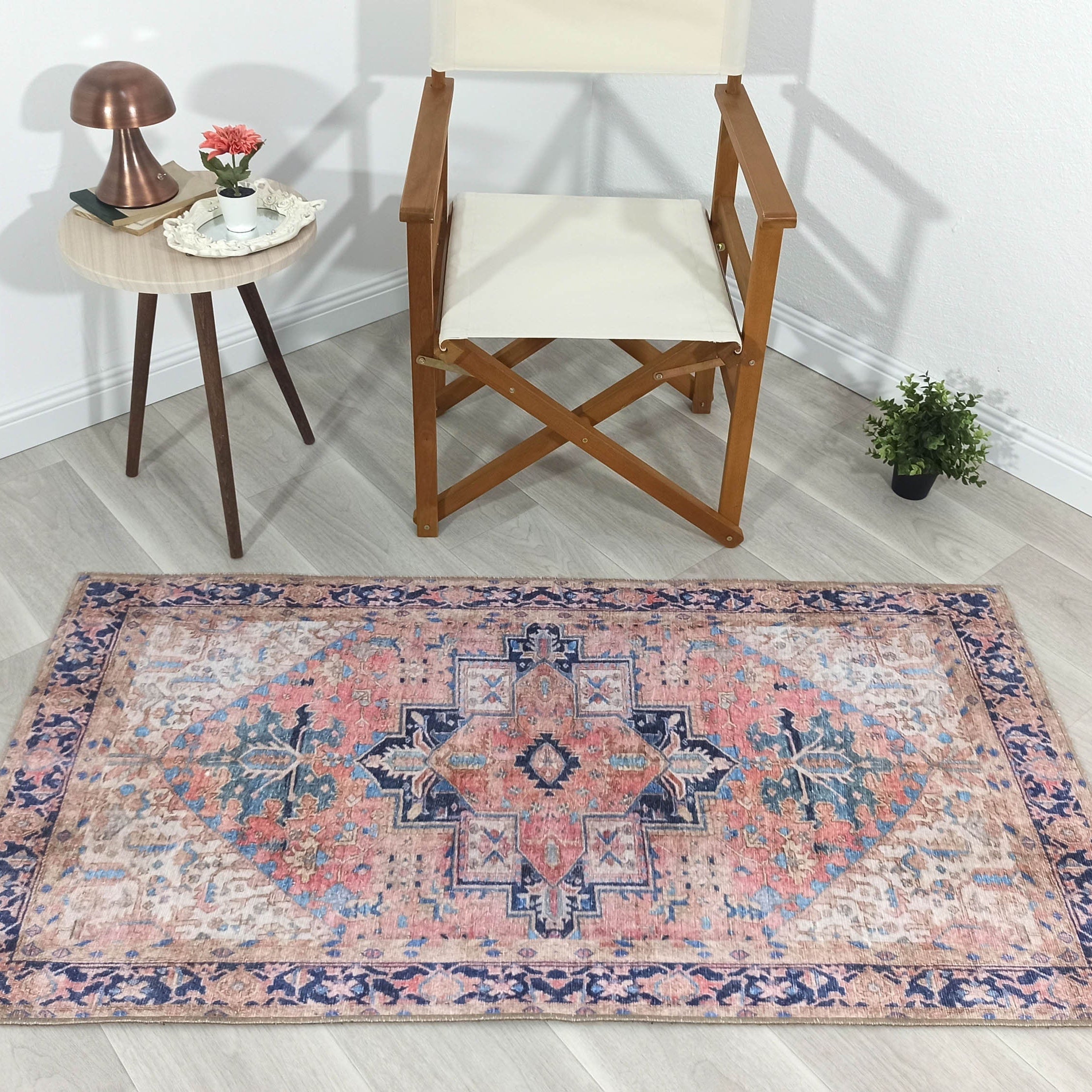 Para Rug Heriz Persian Beige Pink Rug