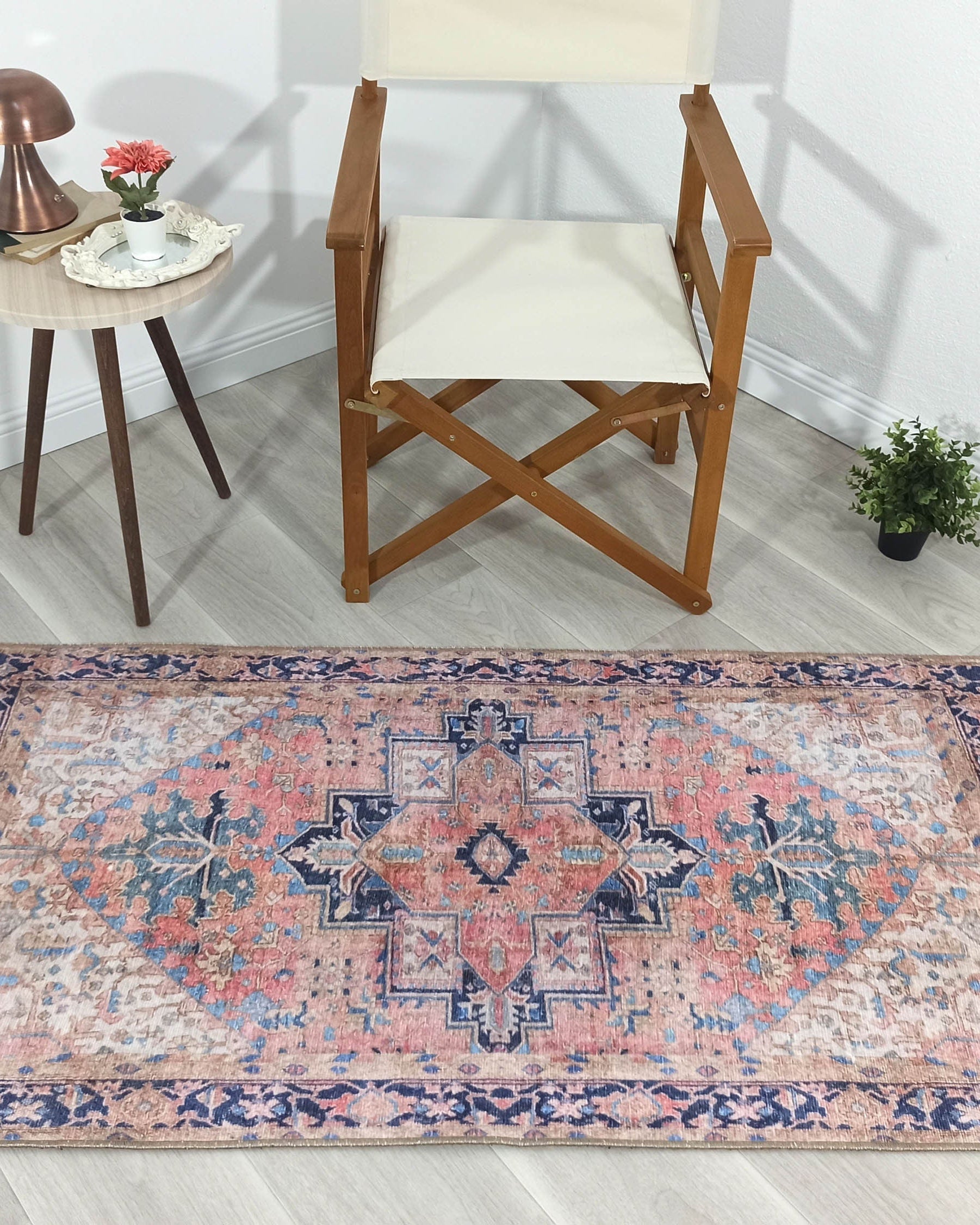 Para Rug Heriz Persian Beige Pink Rug