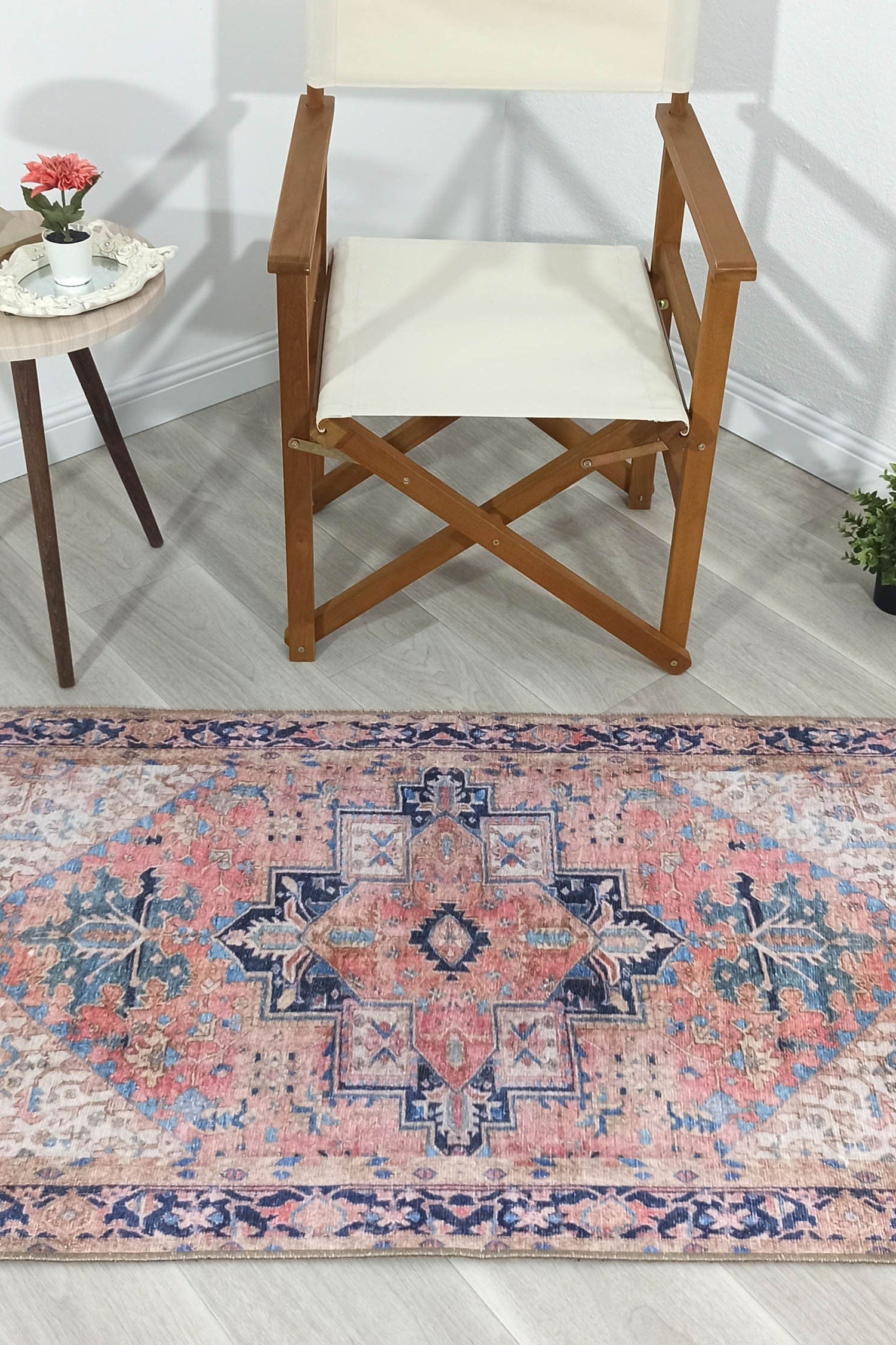Para Rug Heriz Persian Beige Pink Rug
