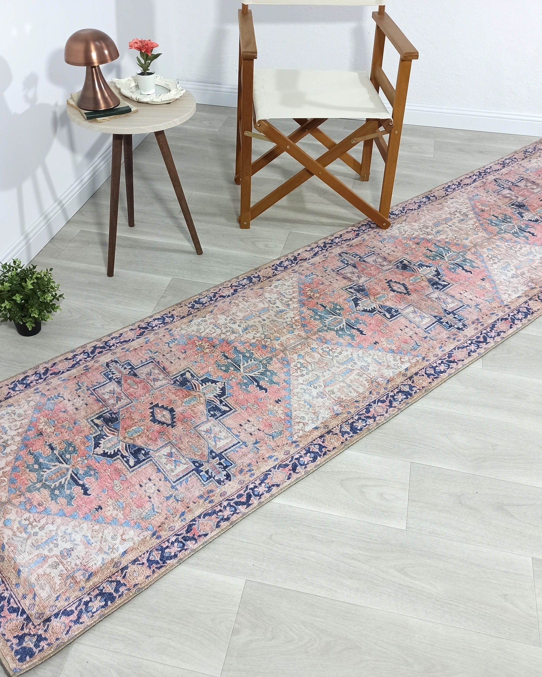 Para Rug Heriz Persian Beige Pink Rug