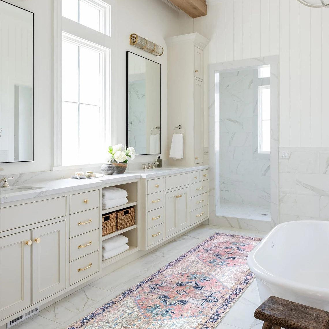 Para Rug Heriz Persian Beige Pink Rug