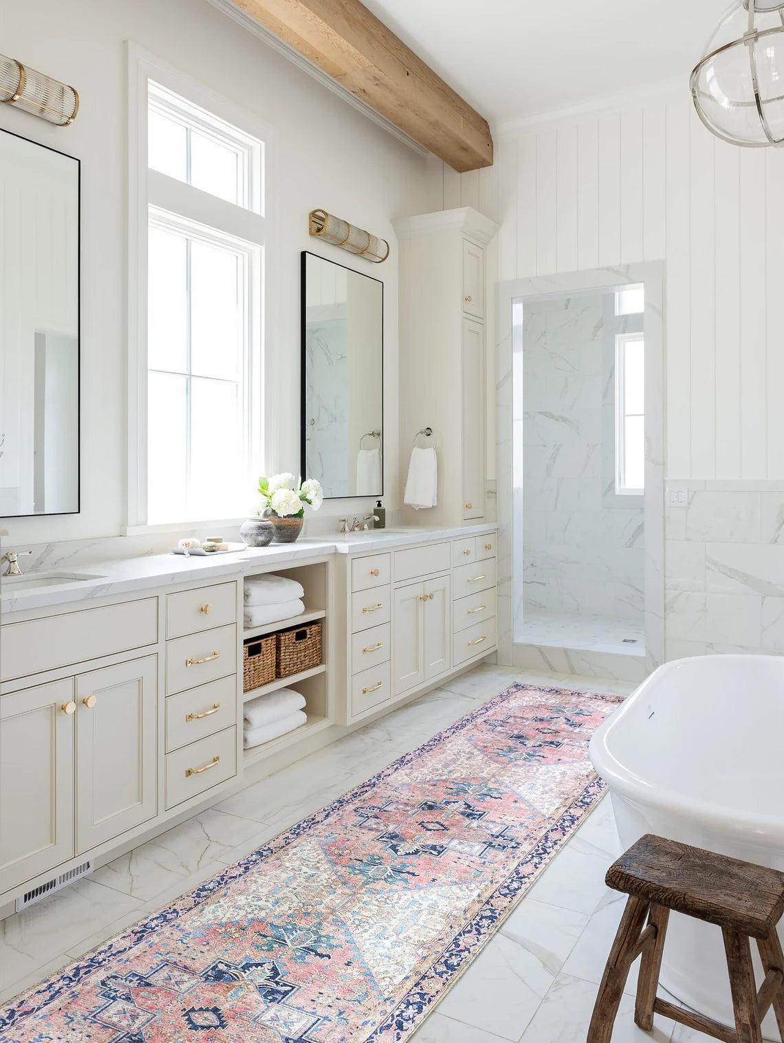 Para Rug Heriz Persian Beige Pink Rug