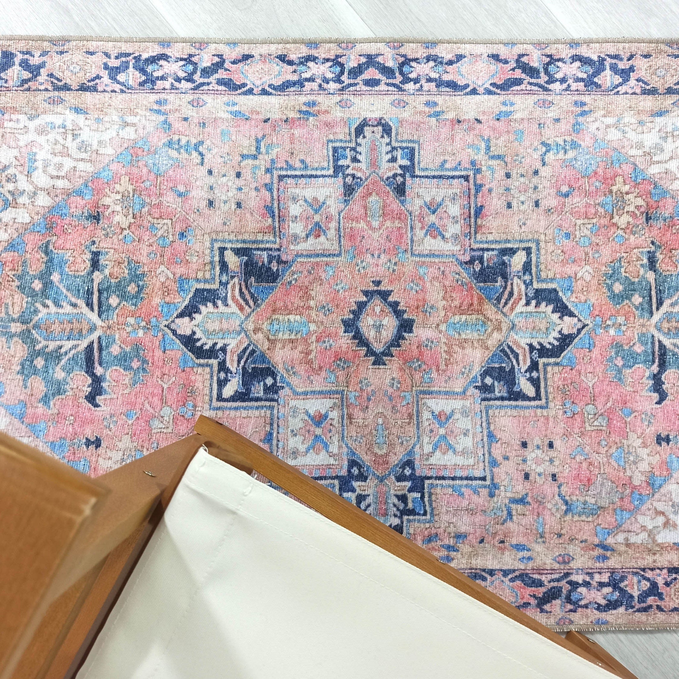 Para Rug Heriz Persian Beige Pink Rug