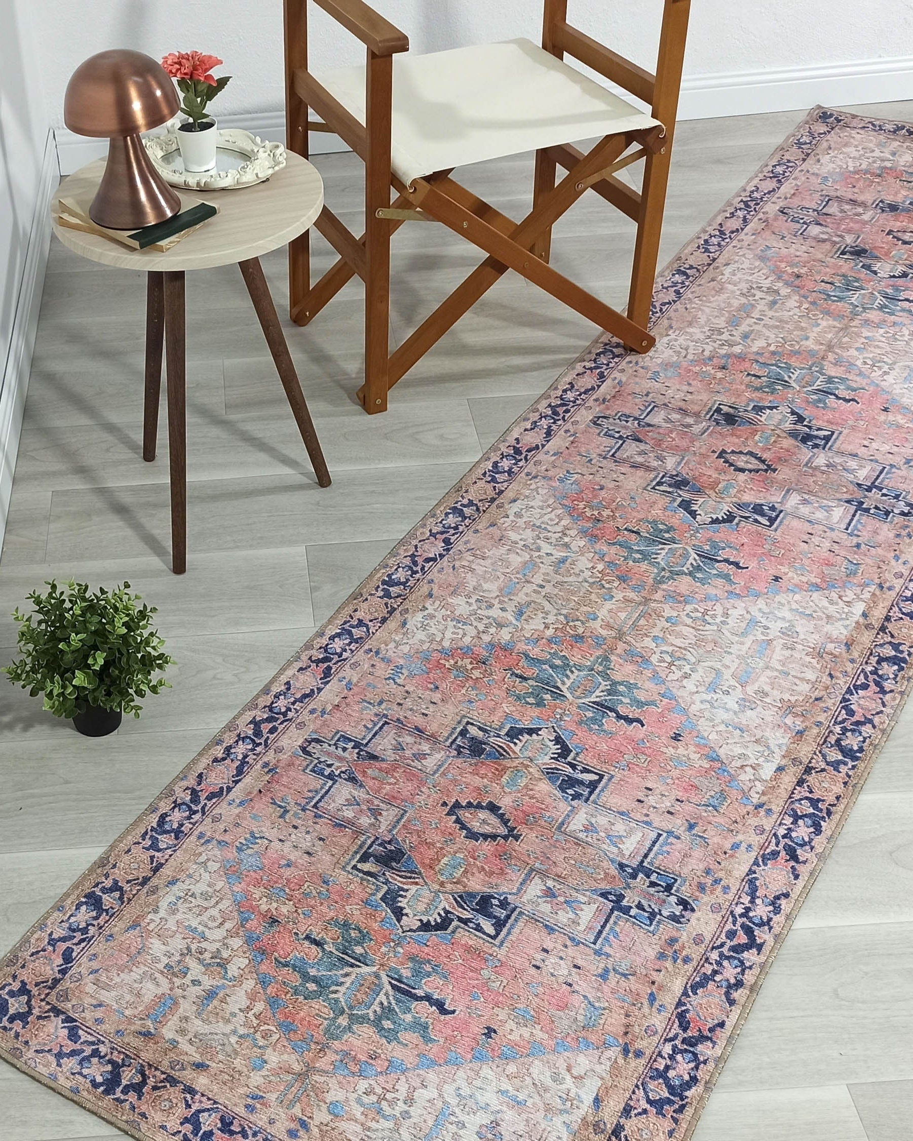 Para Rug Heriz Persian Beige Pink Rug