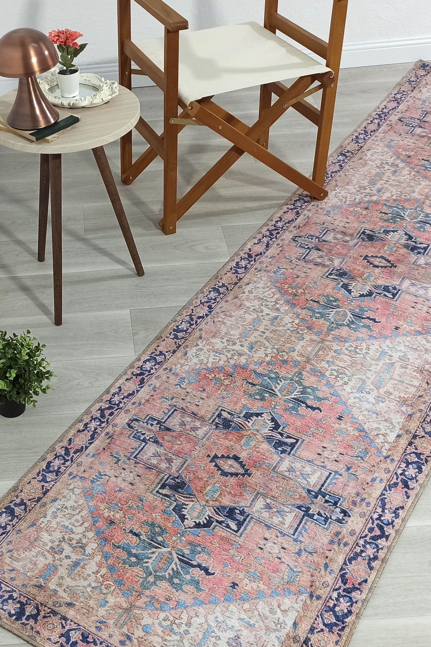 Para Rug Heriz Persian Beige Pink Rug