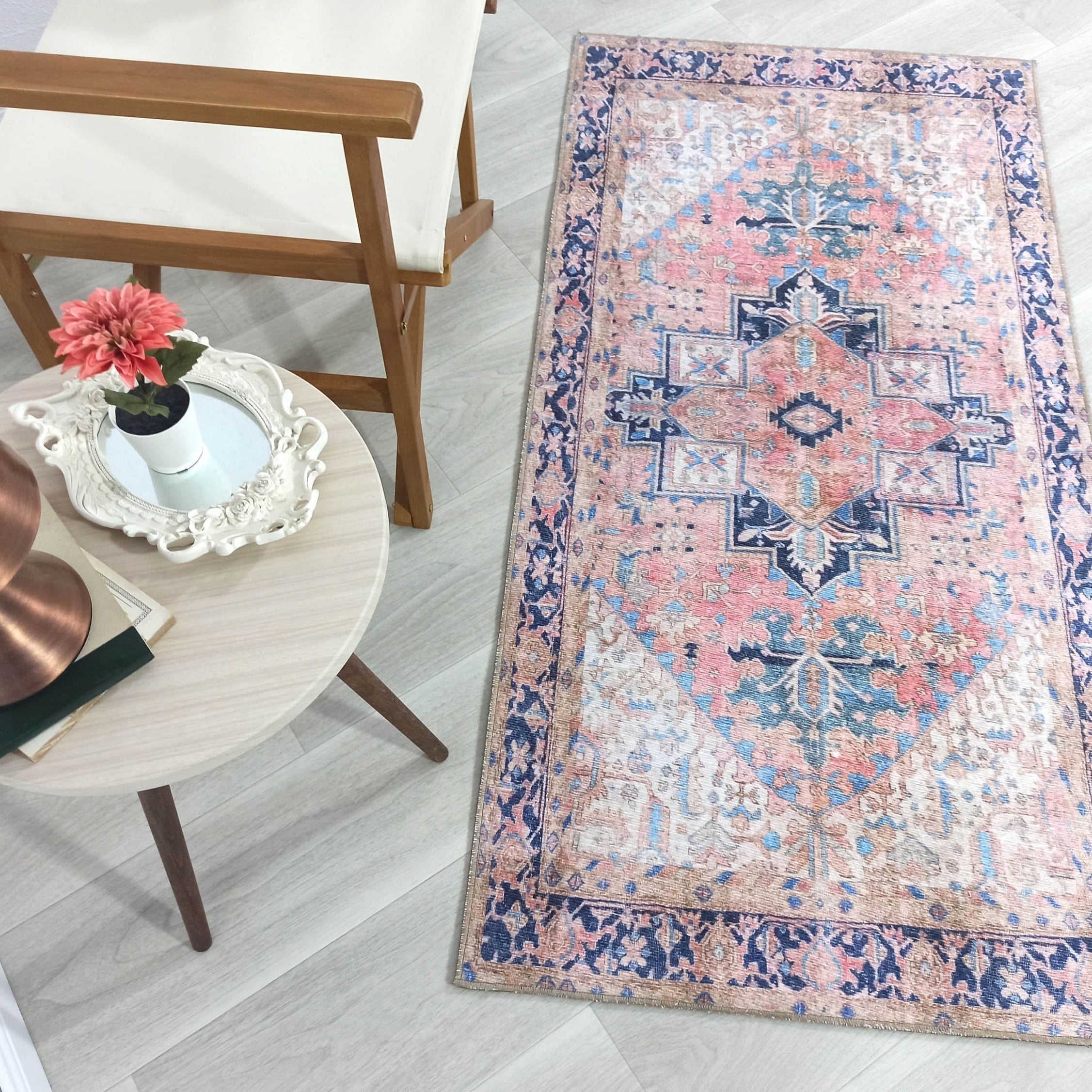 Para Rug Heriz Persian Beige Pink Rug