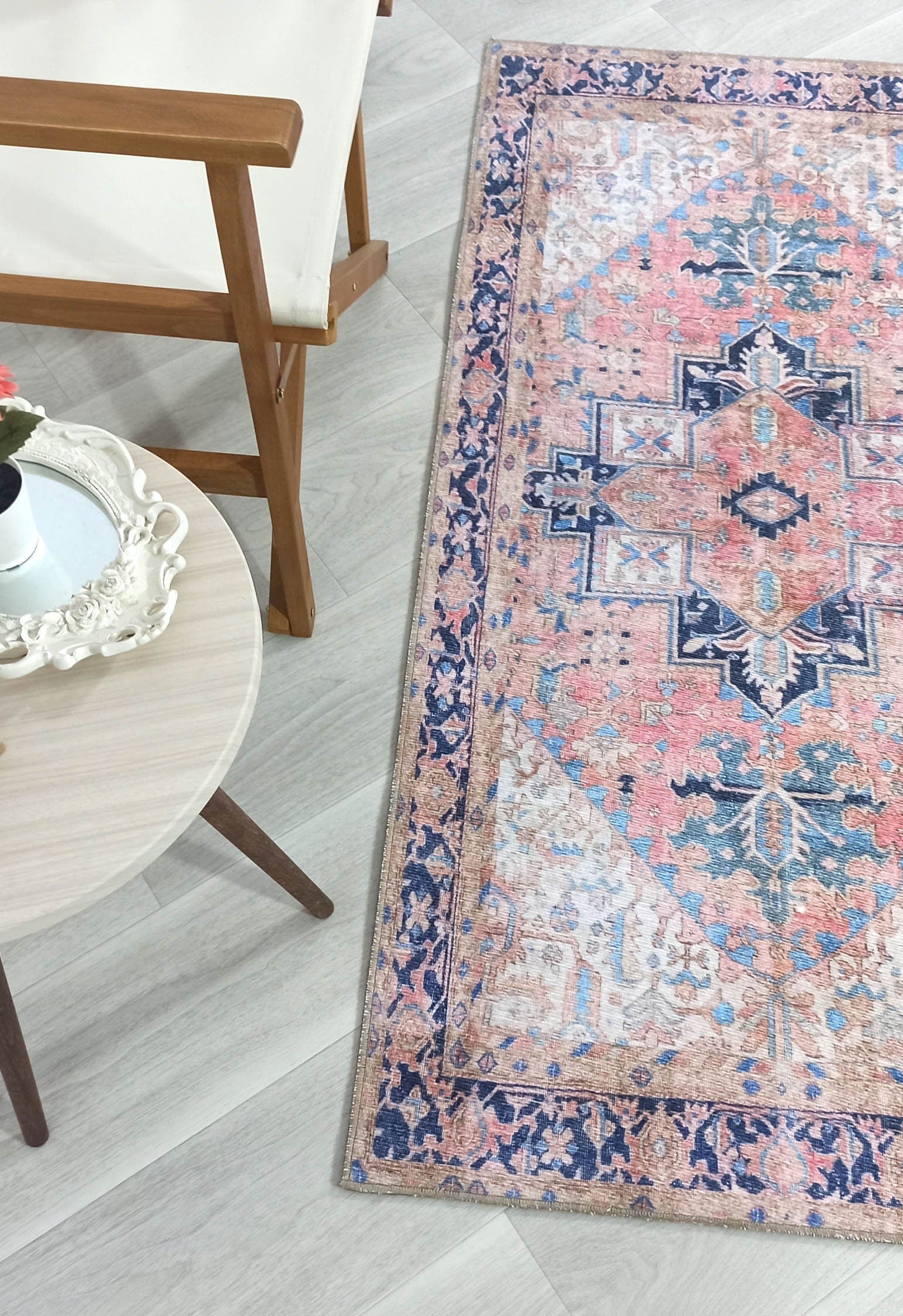 Para Rug Heriz Persian Beige Pink Rug