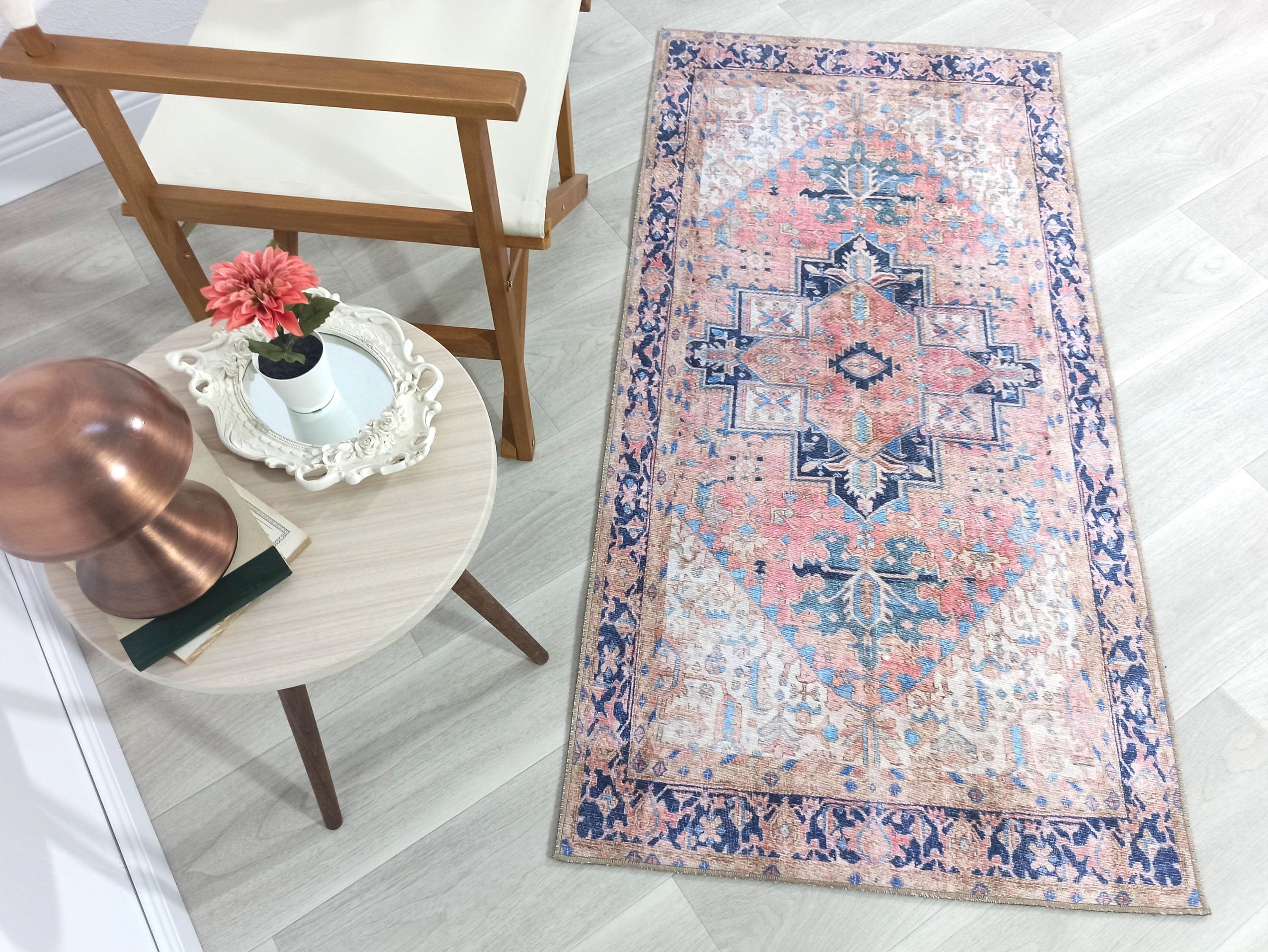 Para Rug Heriz Persian Beige Pink Rug
