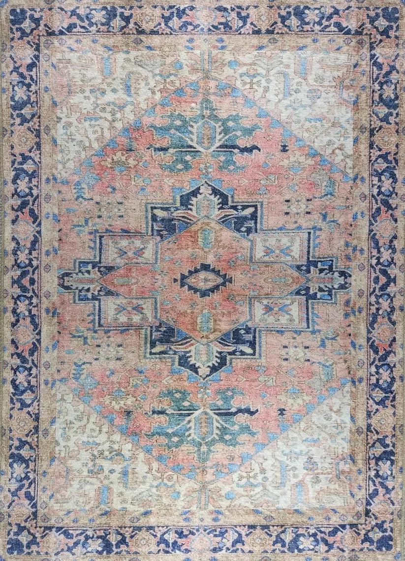 Para Rug Heriz Persian Beige Pink Rug
