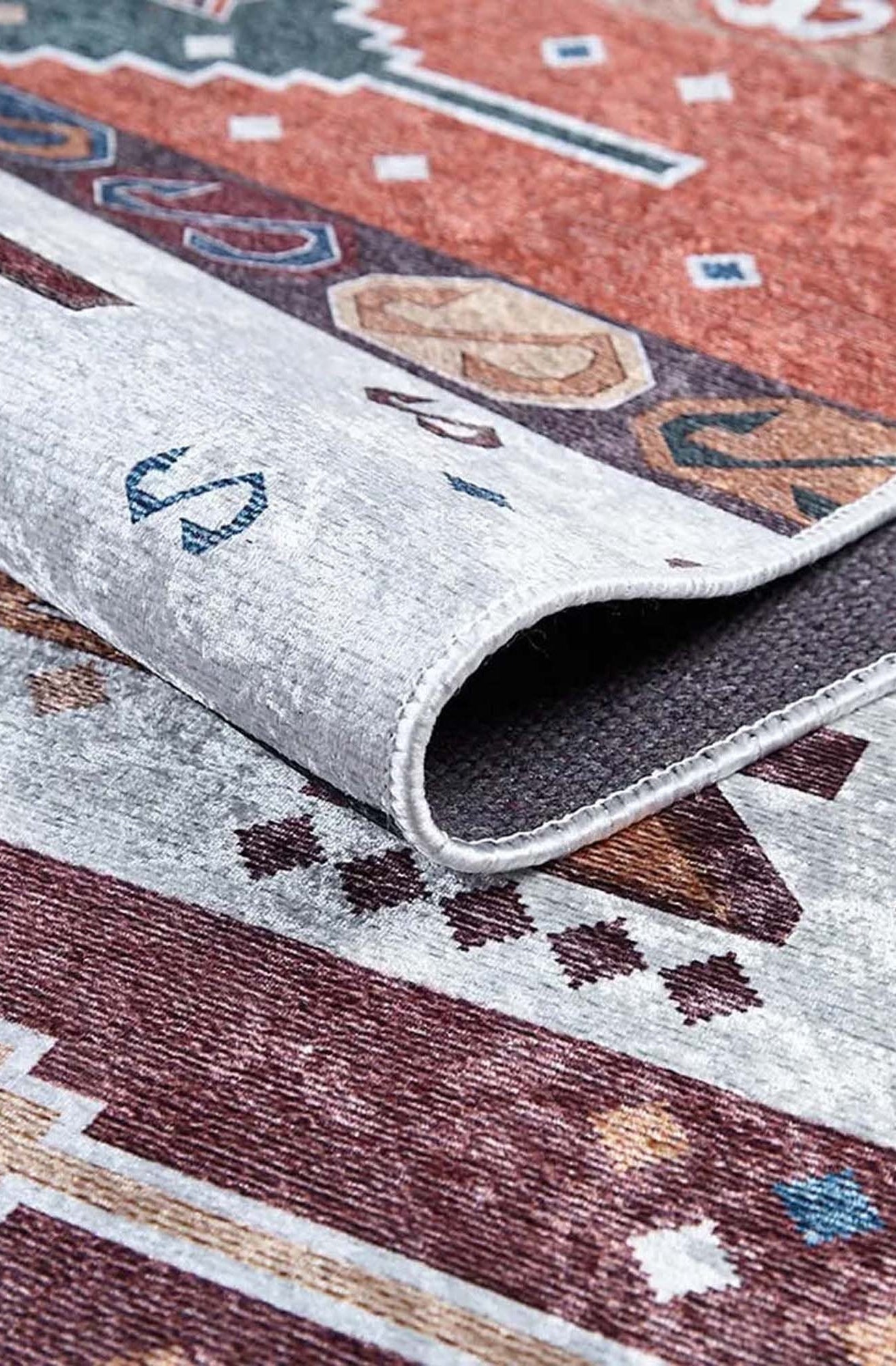 Parda Turkish Kilim Colorful Rug