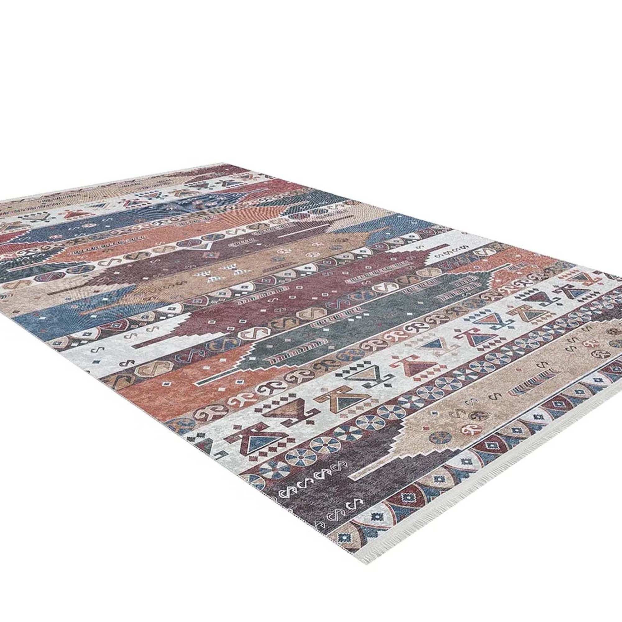 Parda Turkish Kilim Colorful Rug