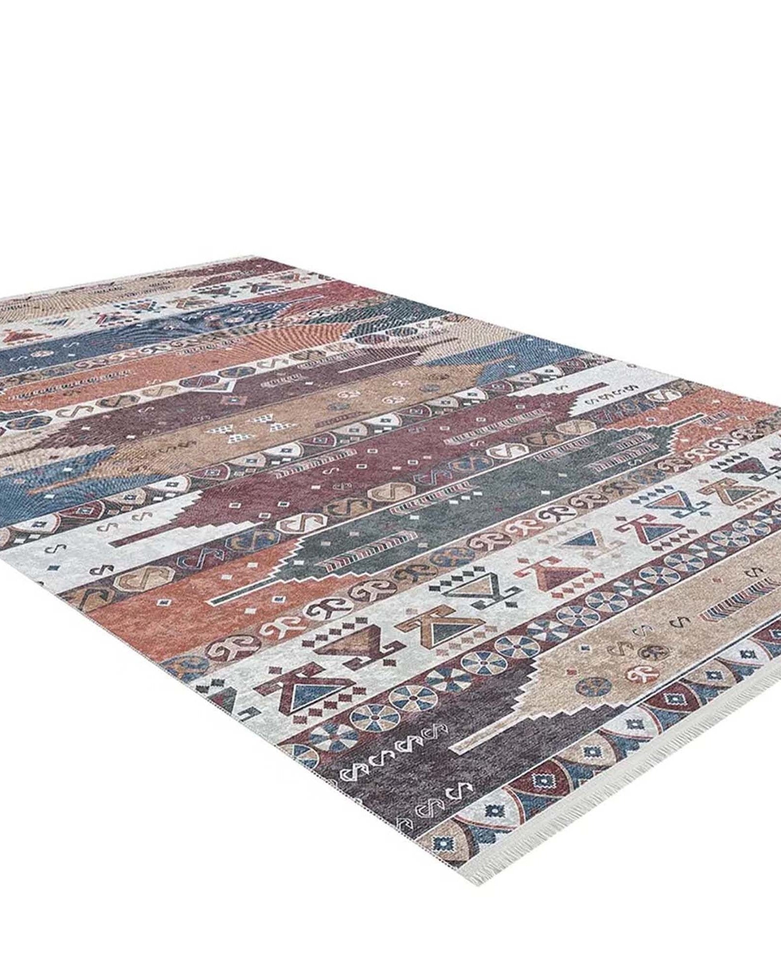 Parda Turkish Kilim Colorful Rug