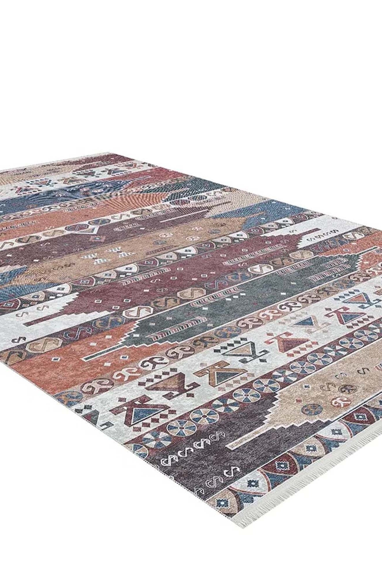Parda Turkish Kilim Colorful Rug