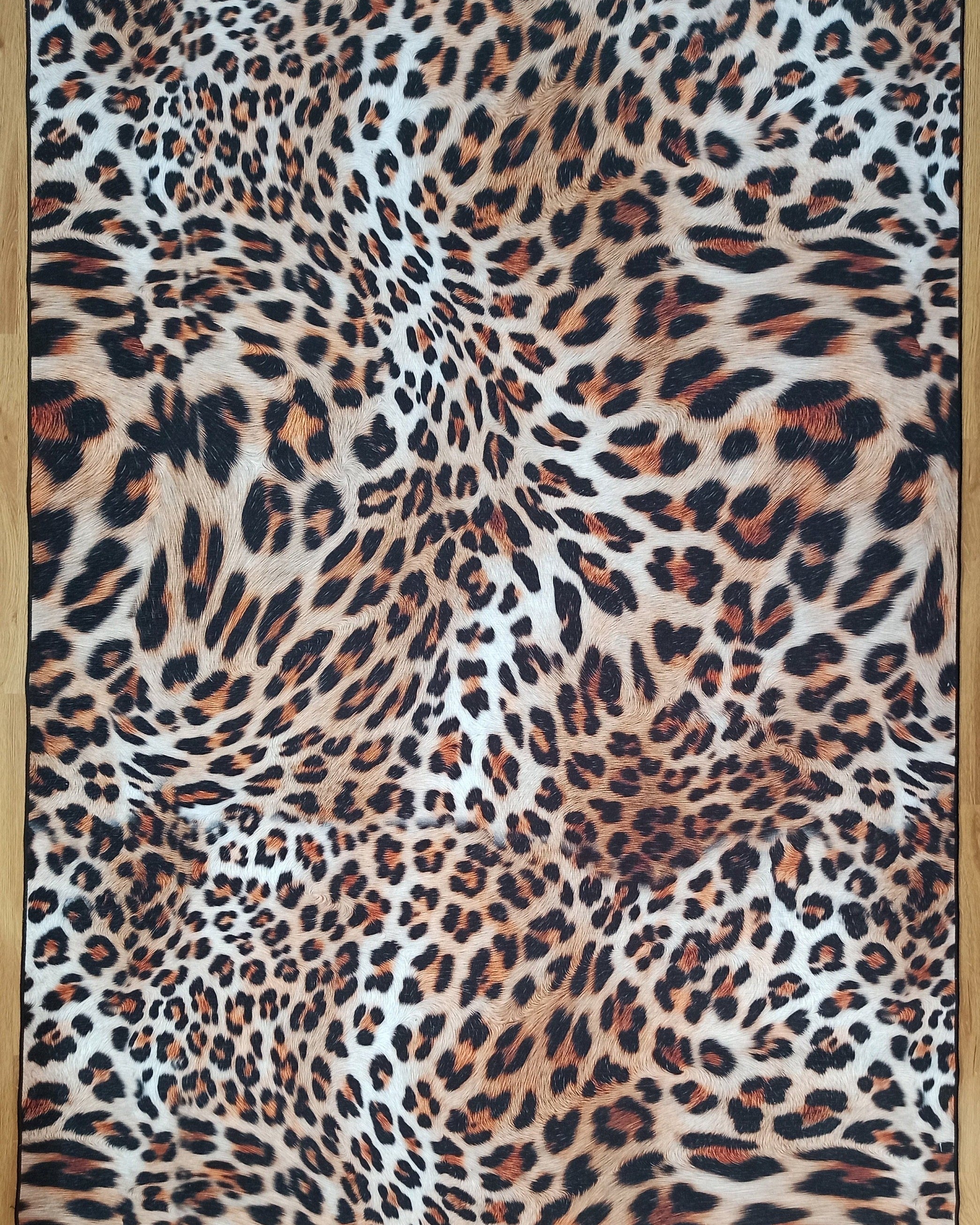 Pars Leopard Leather Pattern Modern Rug