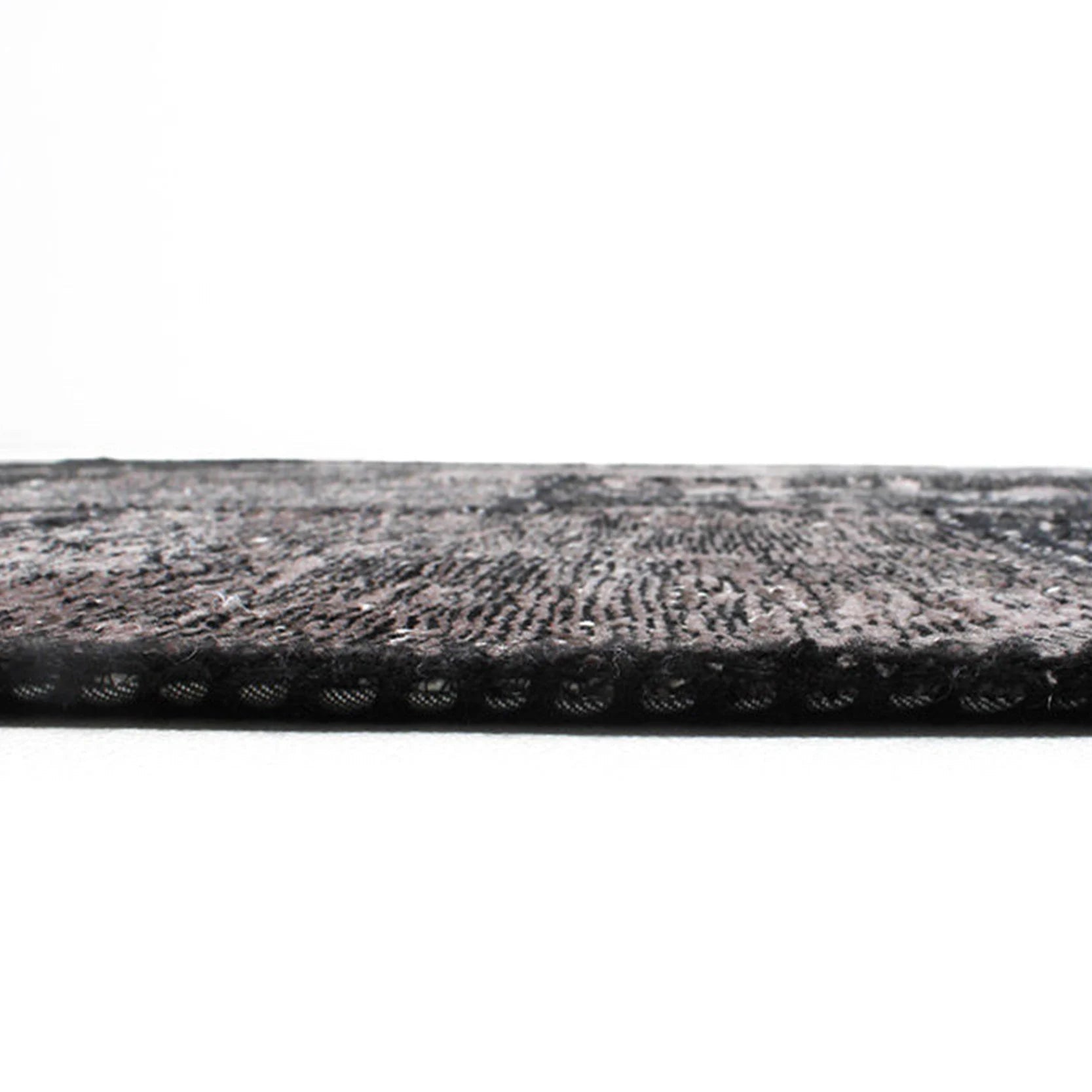 Carina Patchwork Black Distressed Turkish Rug