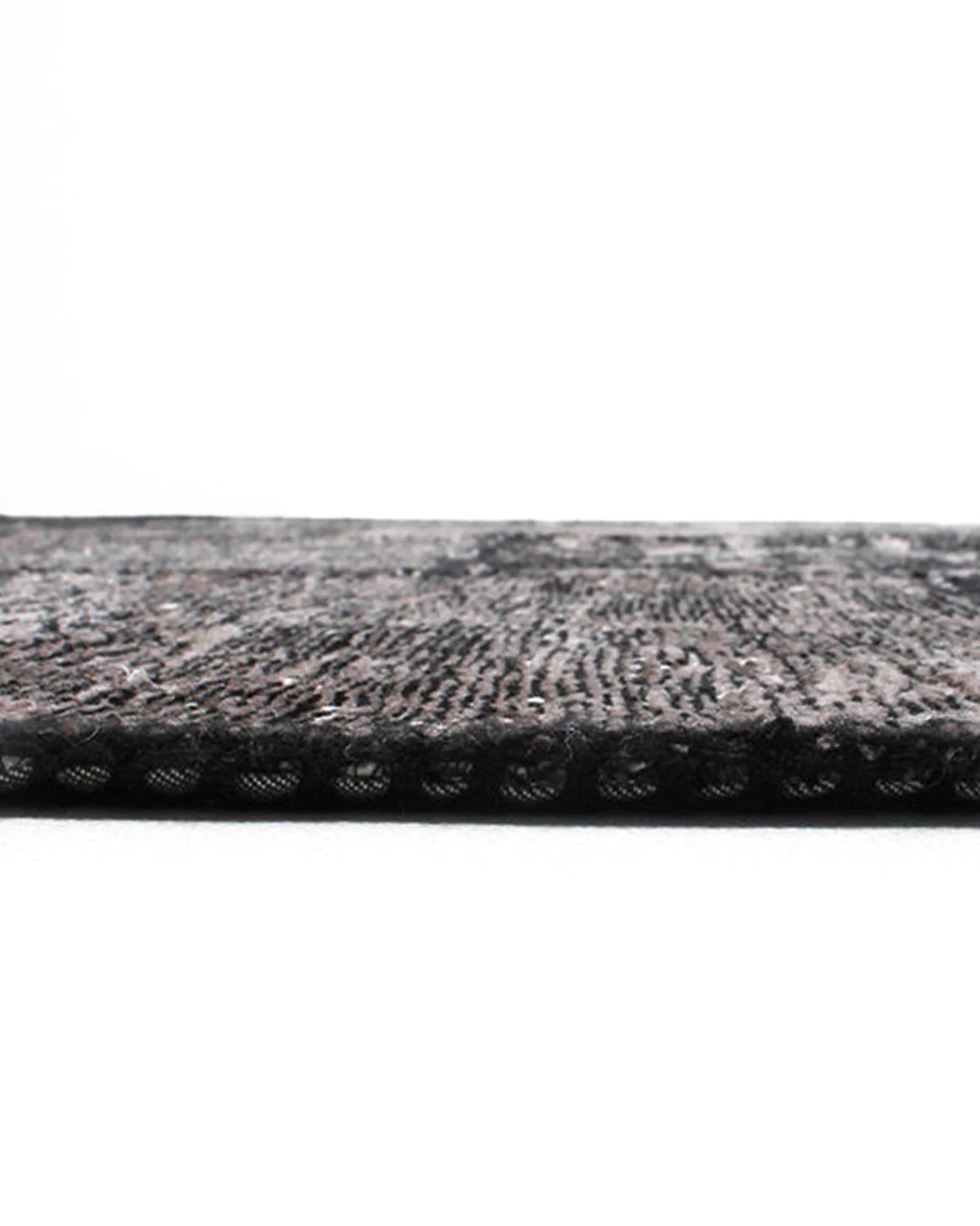 Carina Patchwork Black Distressed Turkish Rug