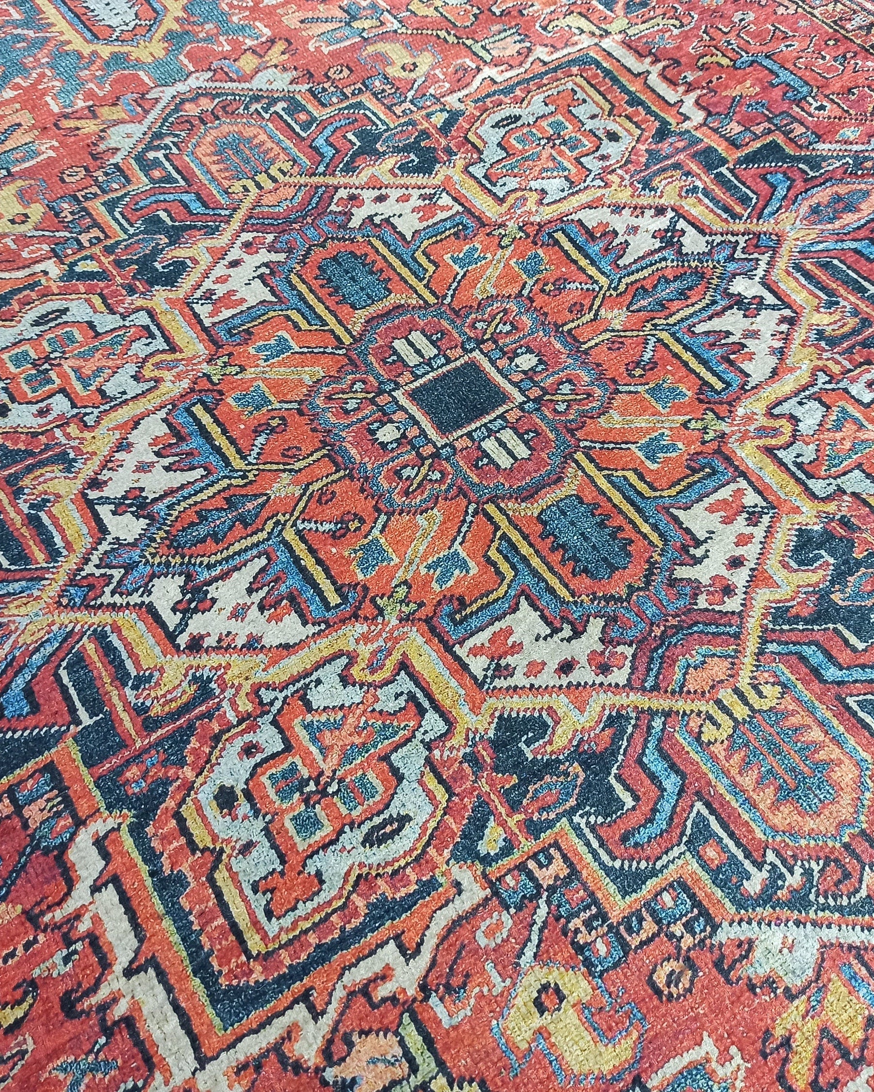 Pawla Turkish Vintage Heriz Red Rug