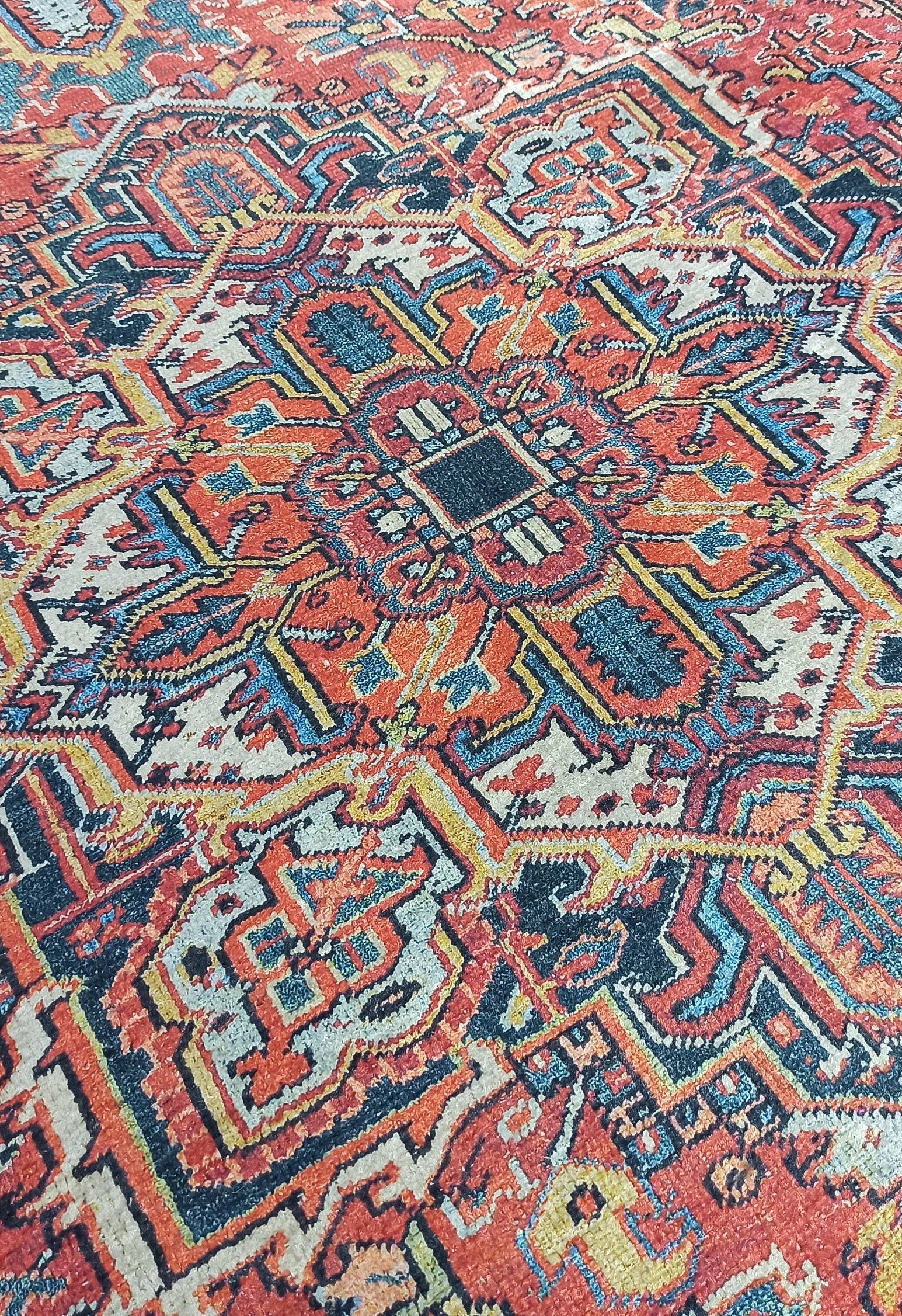 Pawla Turkish Vintage Heriz Red Rug