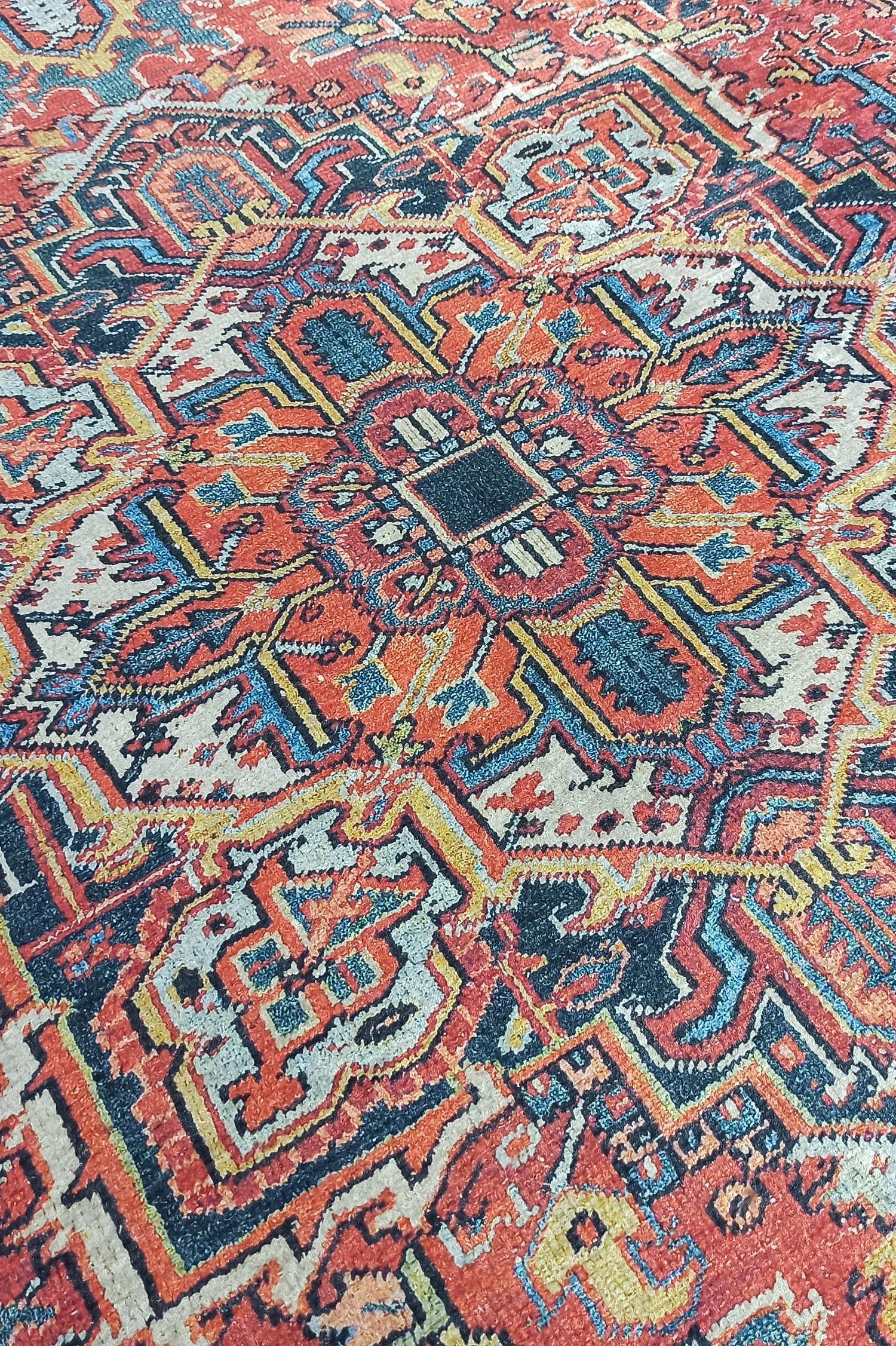 Pawla Turkish Vintage Heriz Red Rug