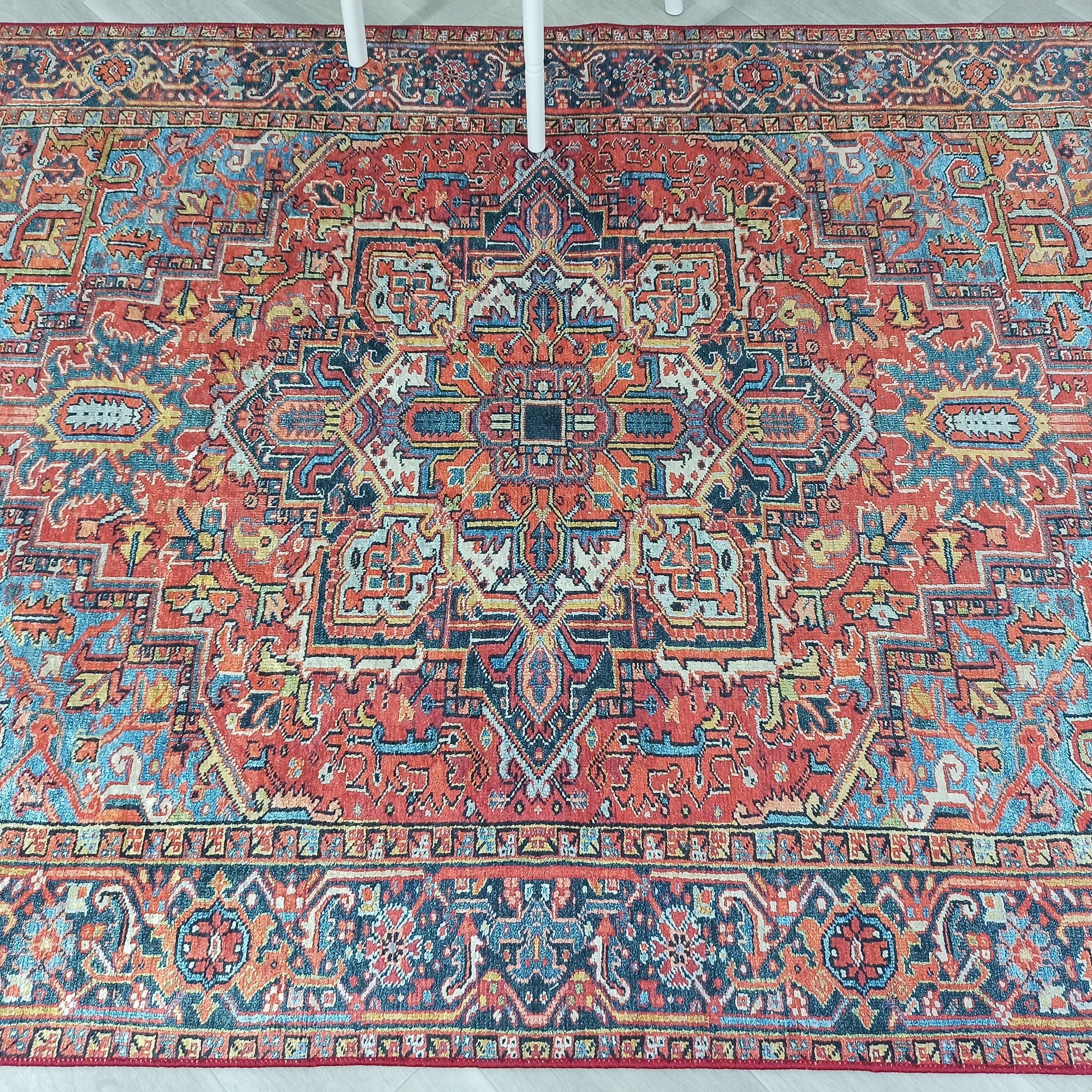 Pawla Turkish Vintage Heriz Red Rug