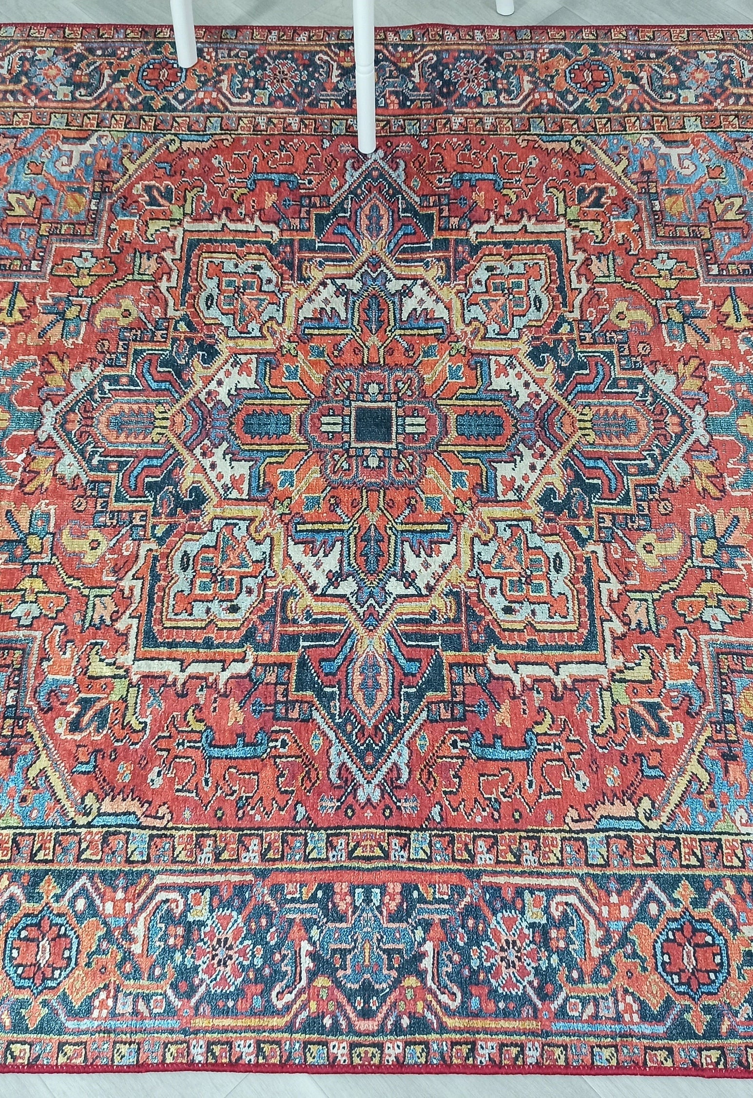 Pawla Turkish Vintage Heriz Red Rug