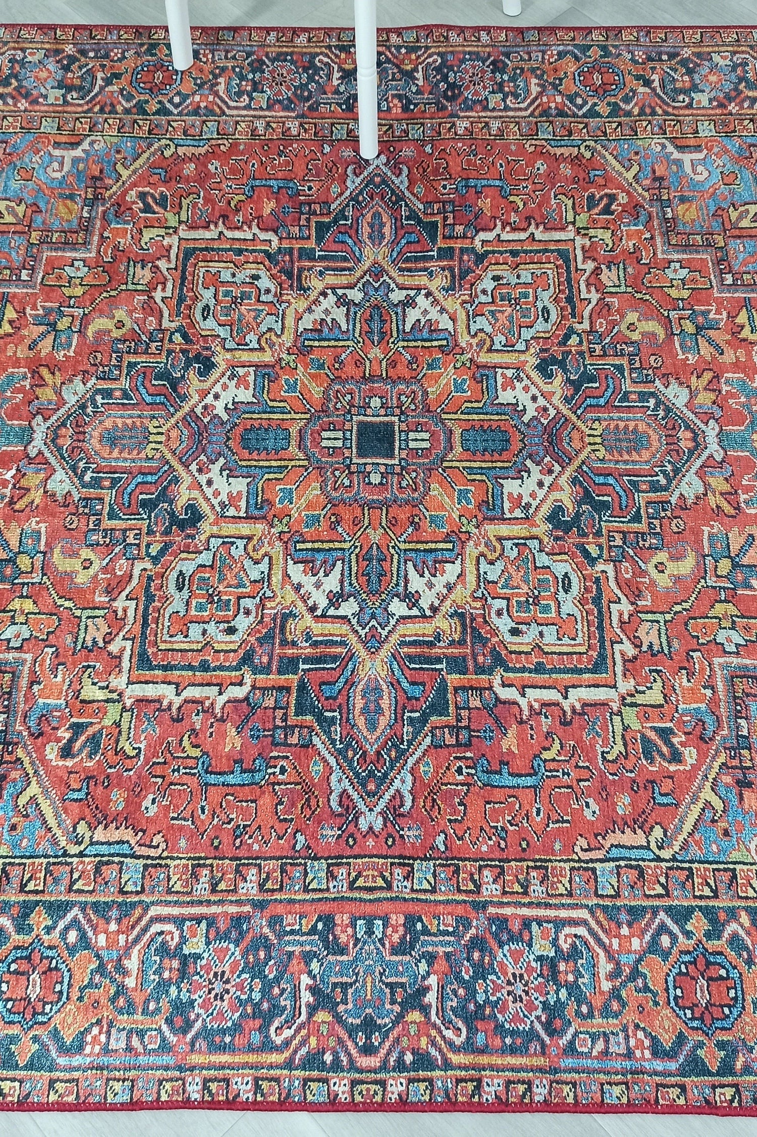 Pawla Turkish Vintage Heriz Red Rug