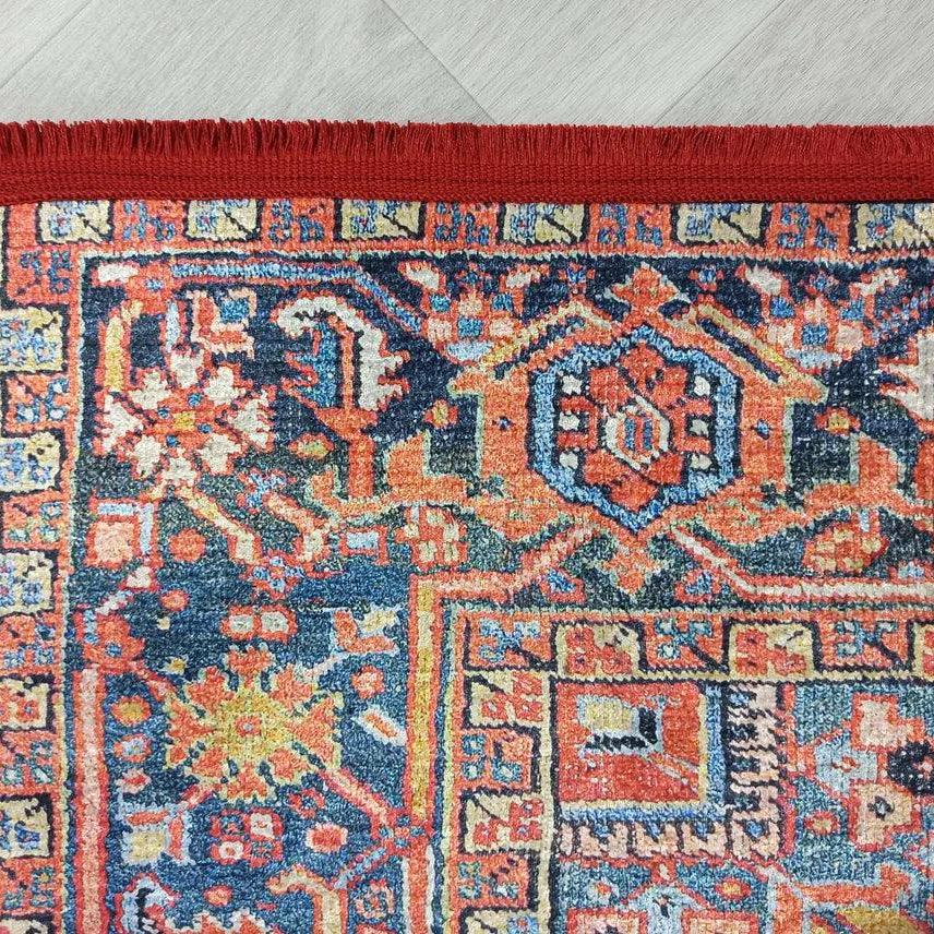 Pawla Turkish Vintage Heriz Red Rug