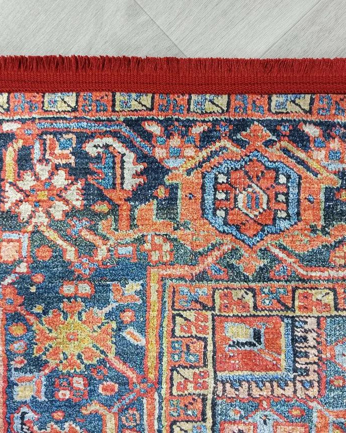 Pawla Turkish Vintage Heriz Red Rug
