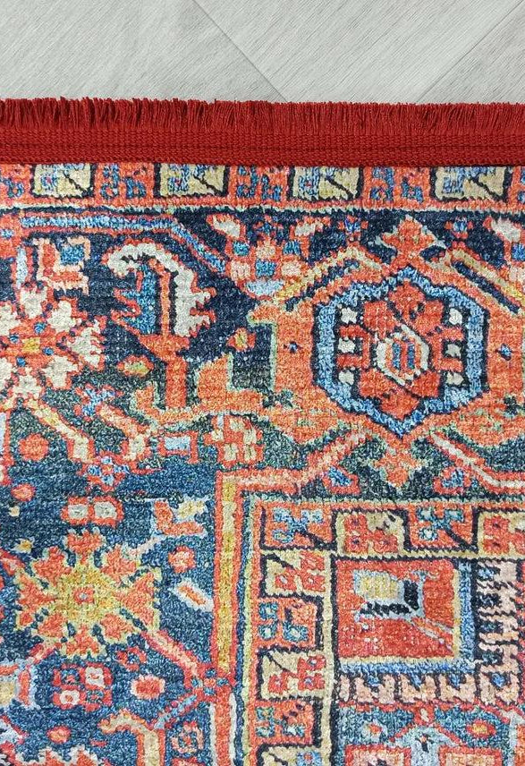 Pawla Turkish Vintage Heriz Red Rug