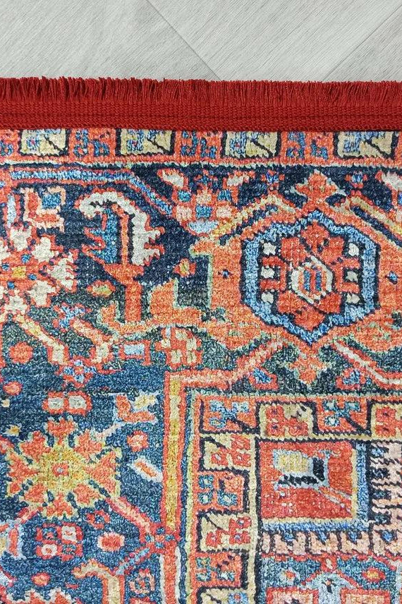 Pawla Turkish Vintage Heriz Red Rug