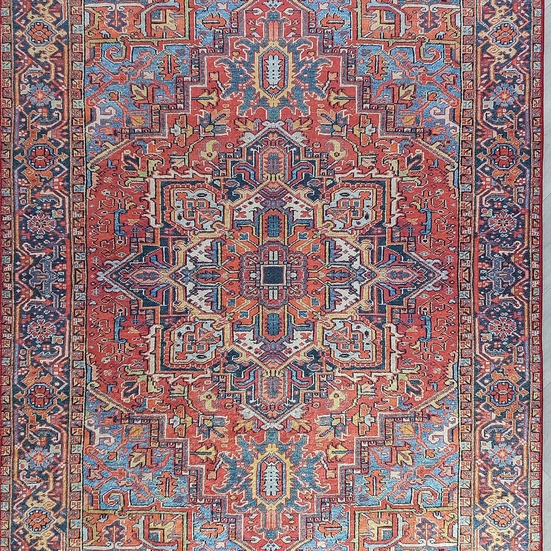 Pawla Turkish Vintage Heriz Red Rug
