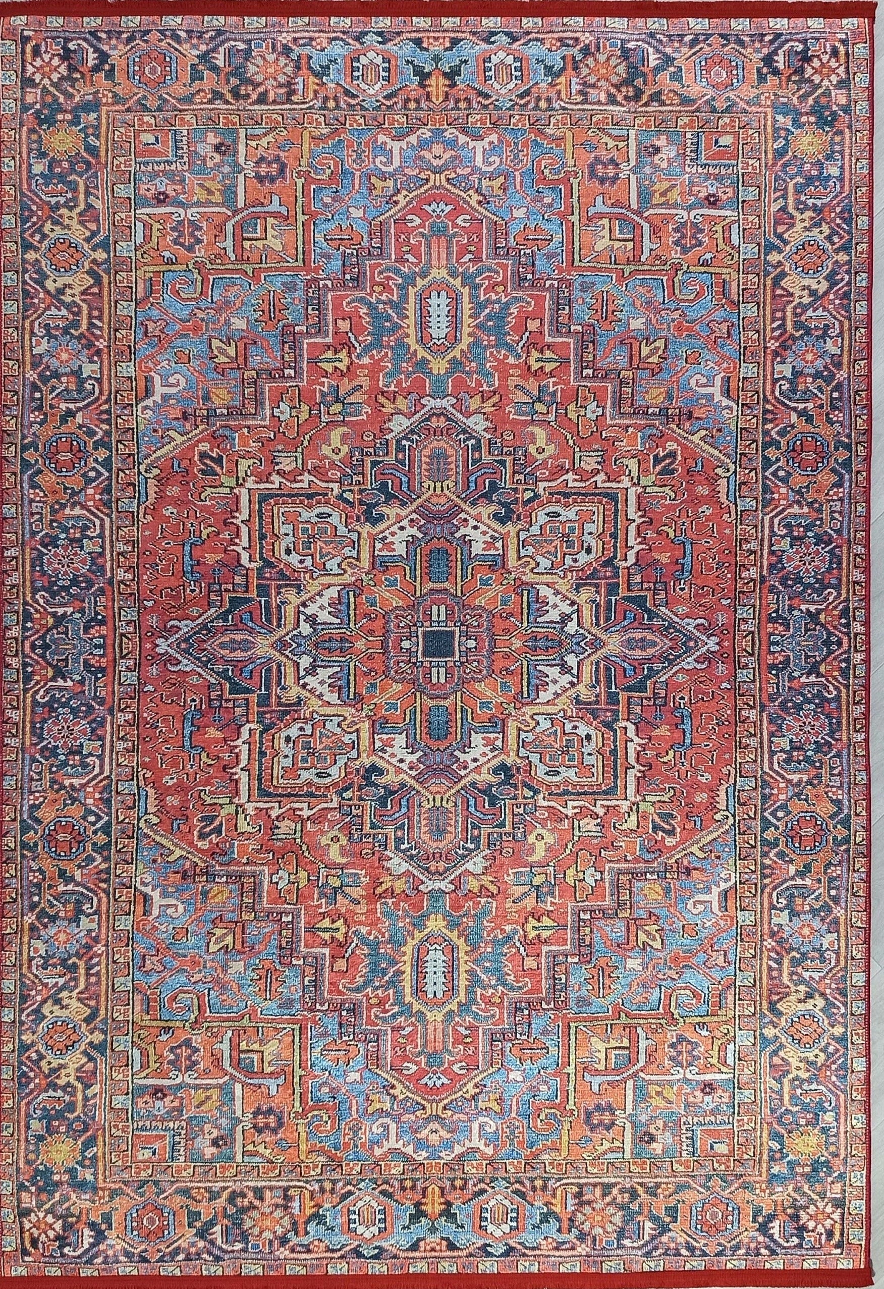 Pawla Turkish Vintage Heriz Red Rug