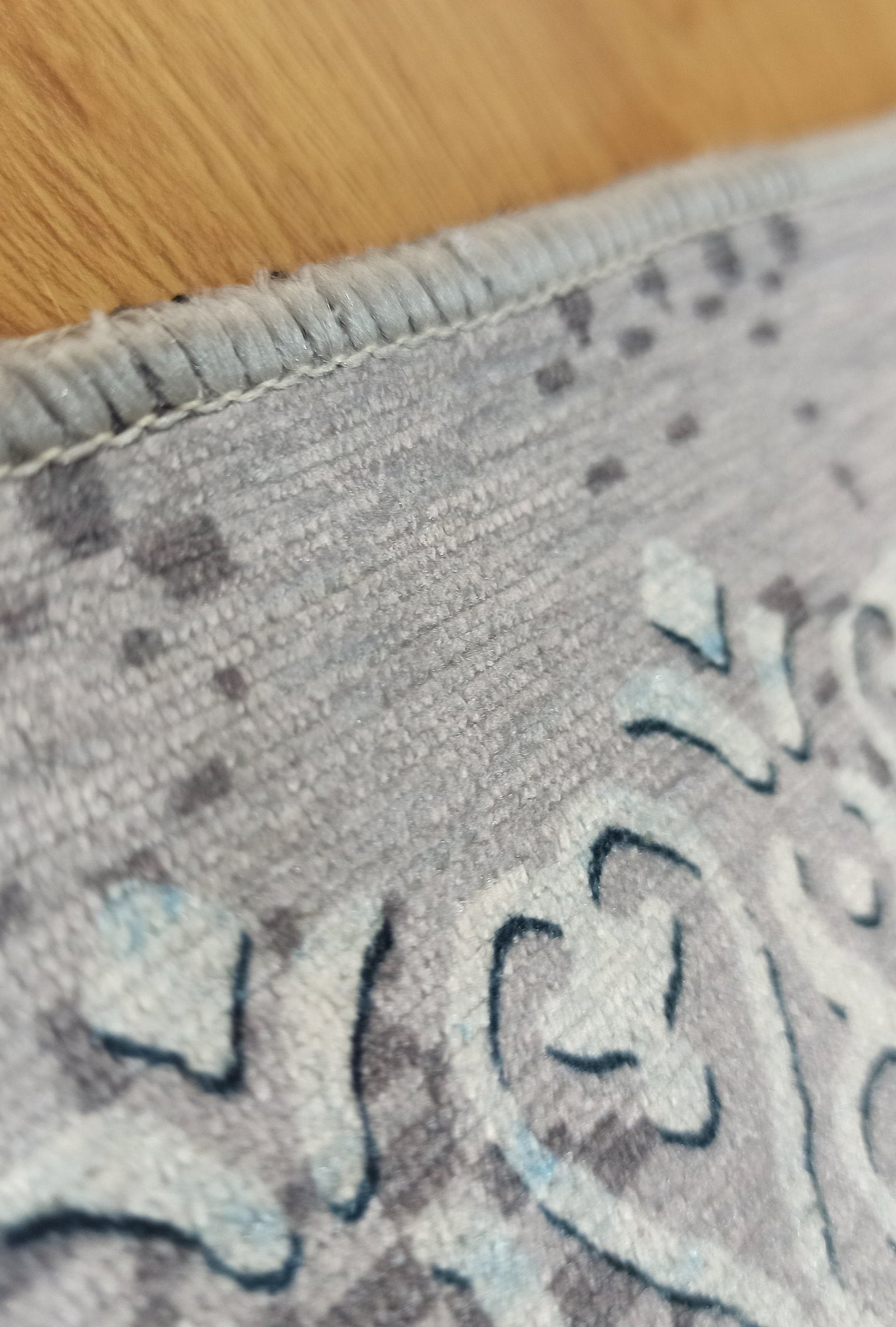 Pella Turkish Distressed Gray Light Blue White Rug