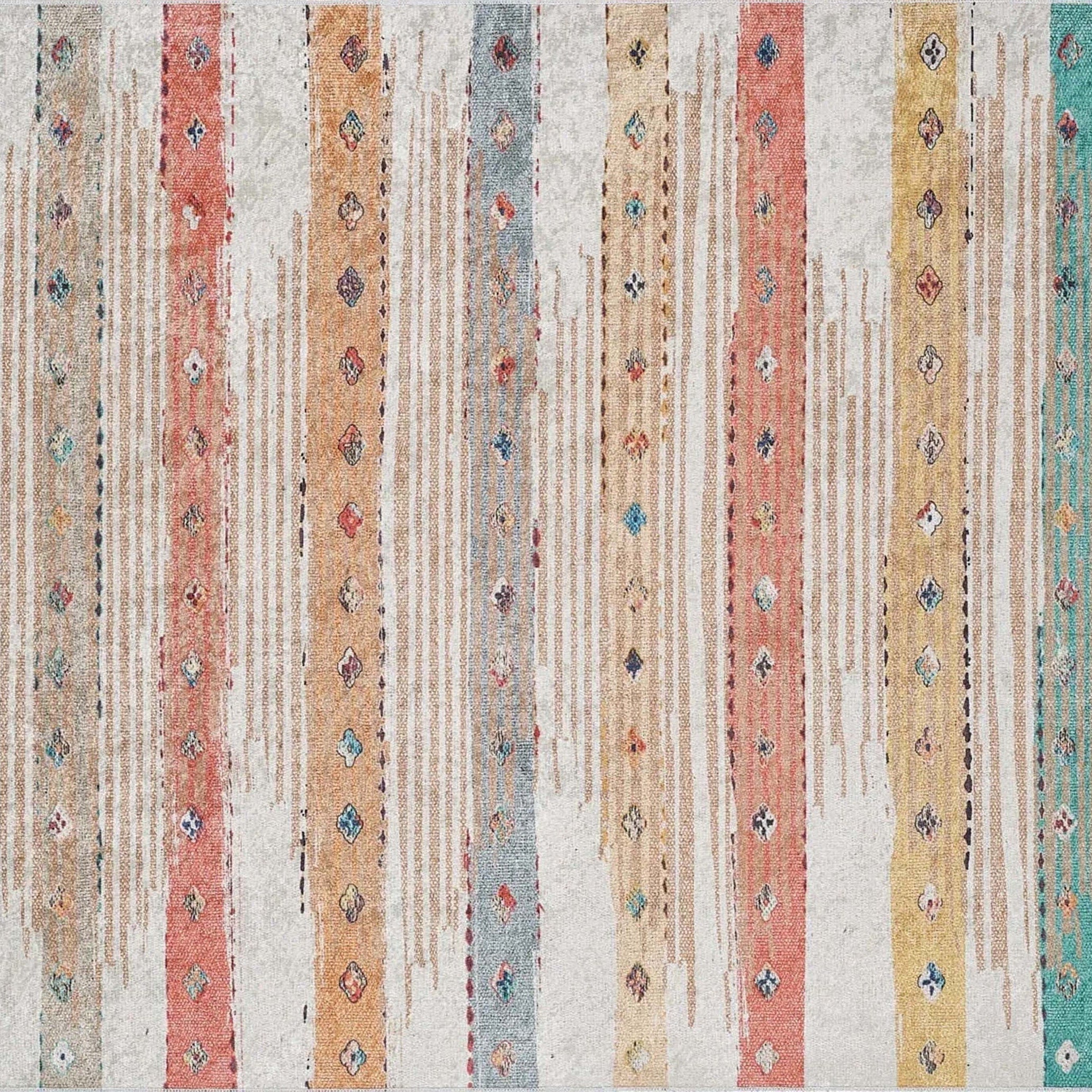 Perla Boho Colorful Kids Room Rug