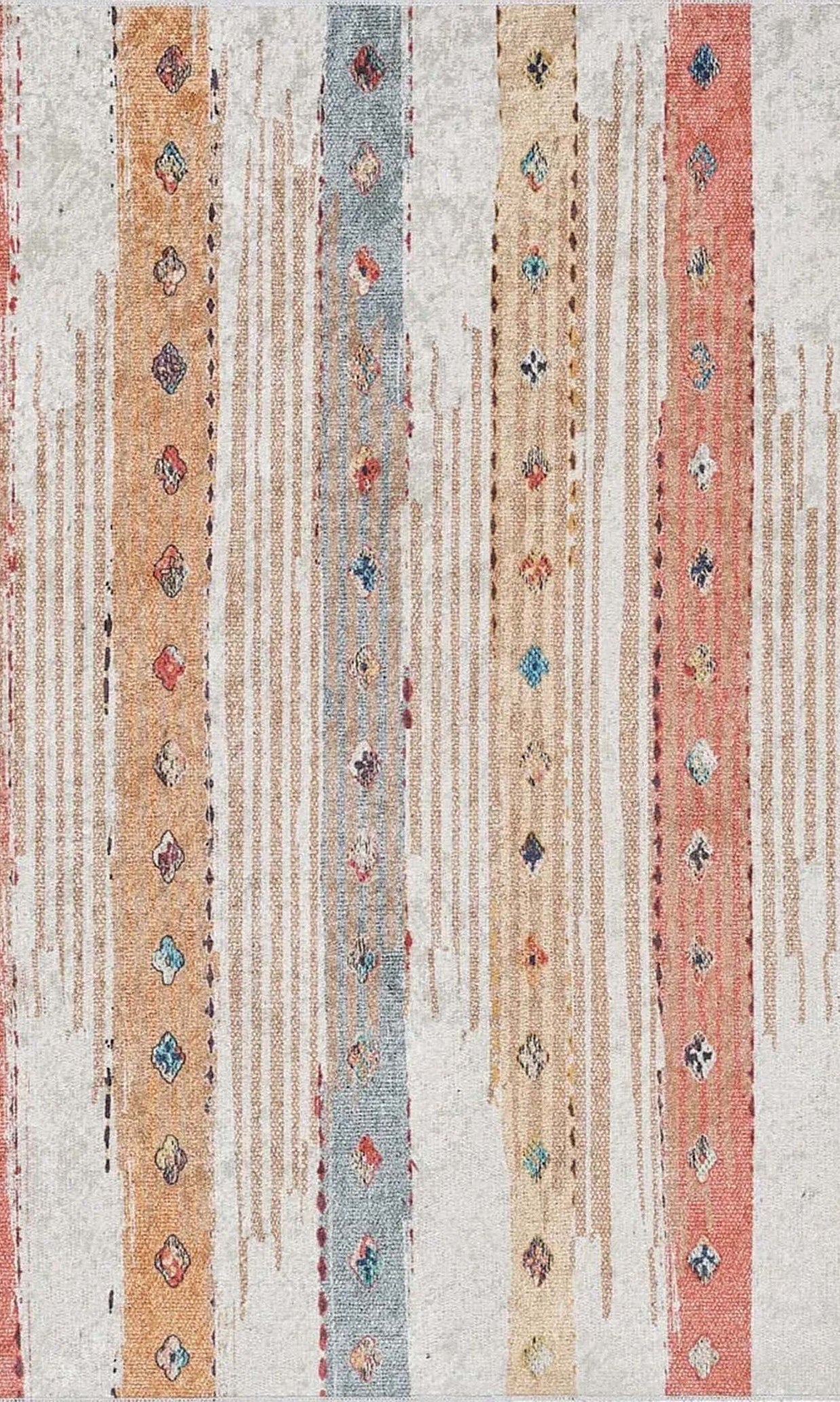 Perla Boho Colorful Kids Room Rug