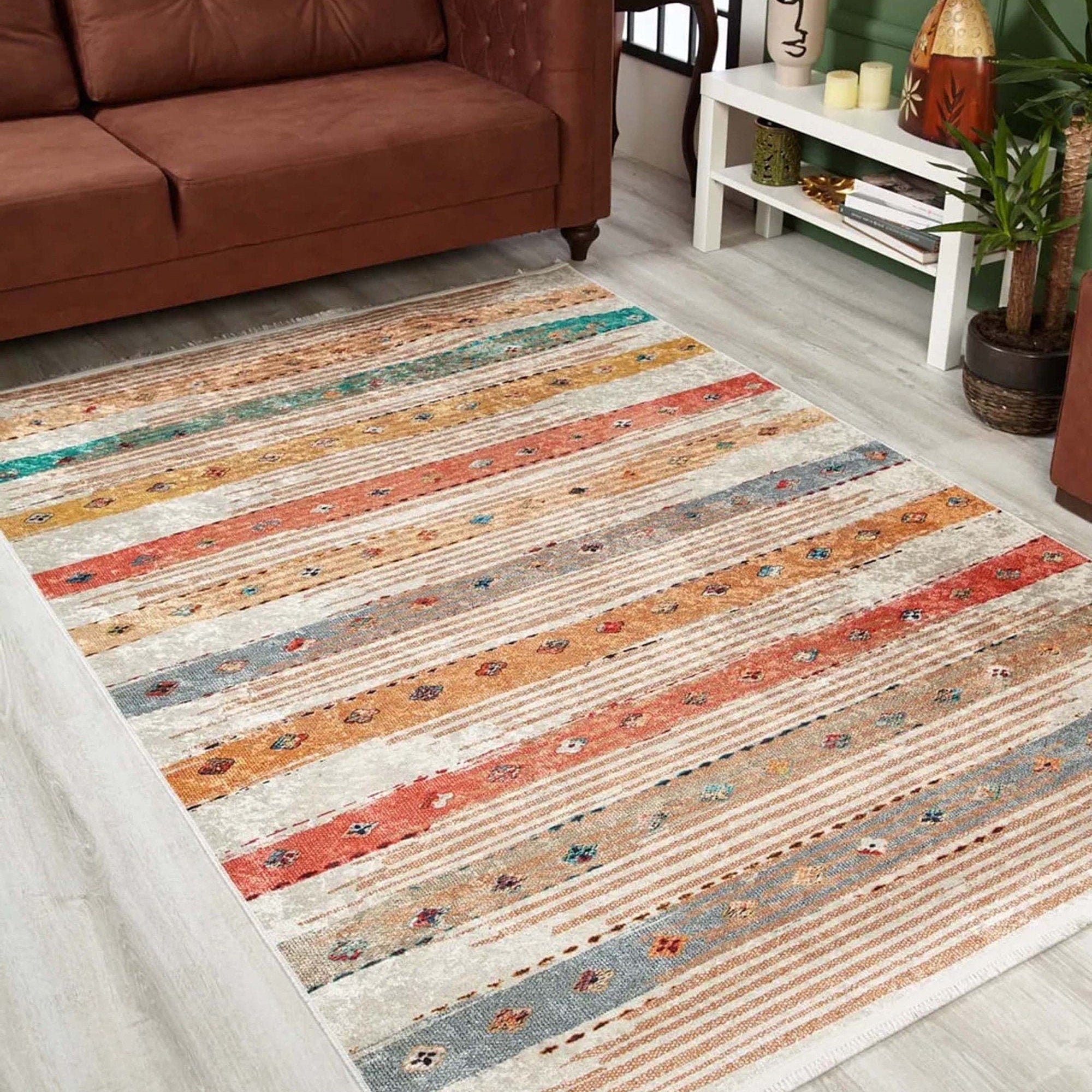 Perla Boho Colorful Kids Room Rug