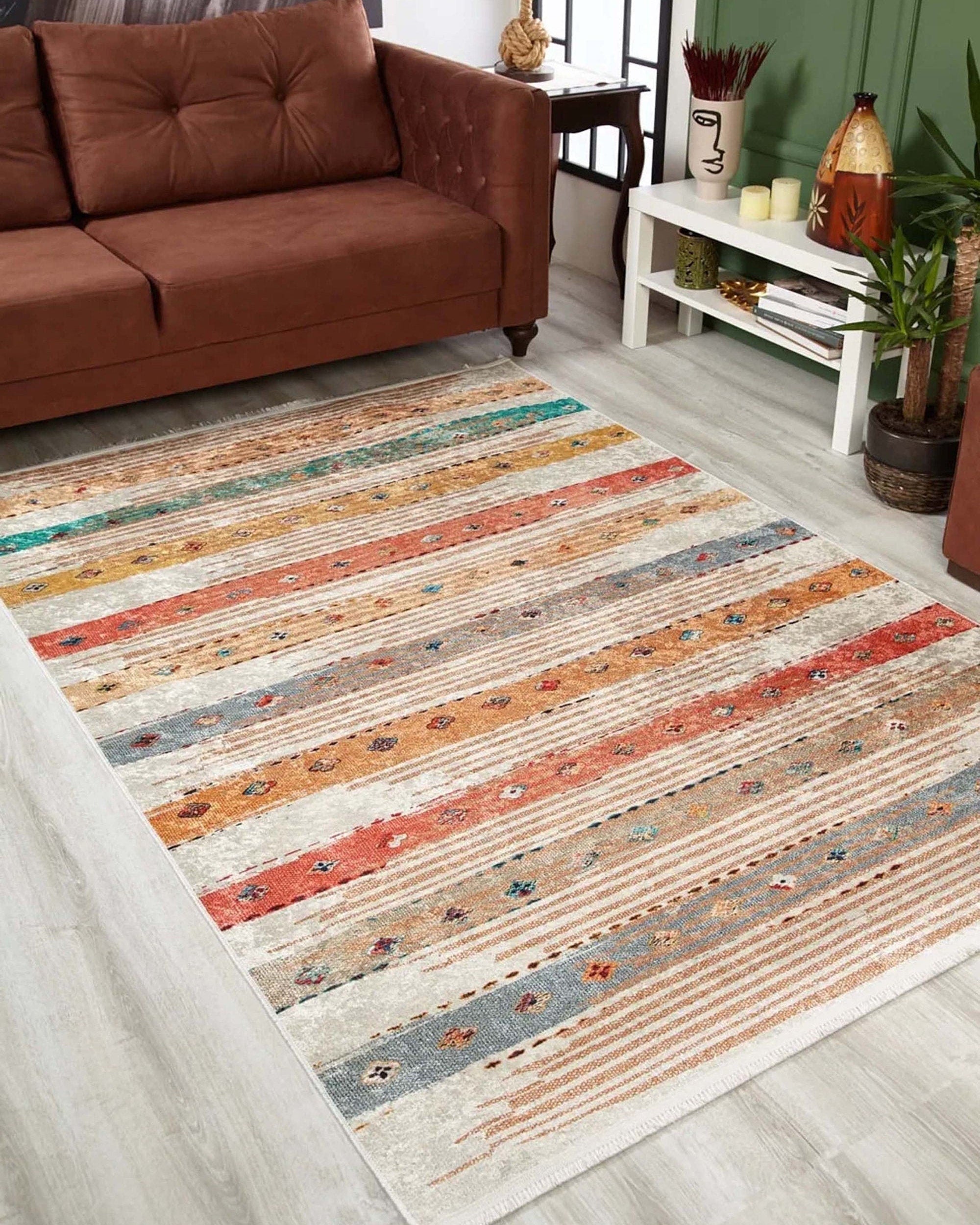 Perla Boho Colorful Kids Room Rug