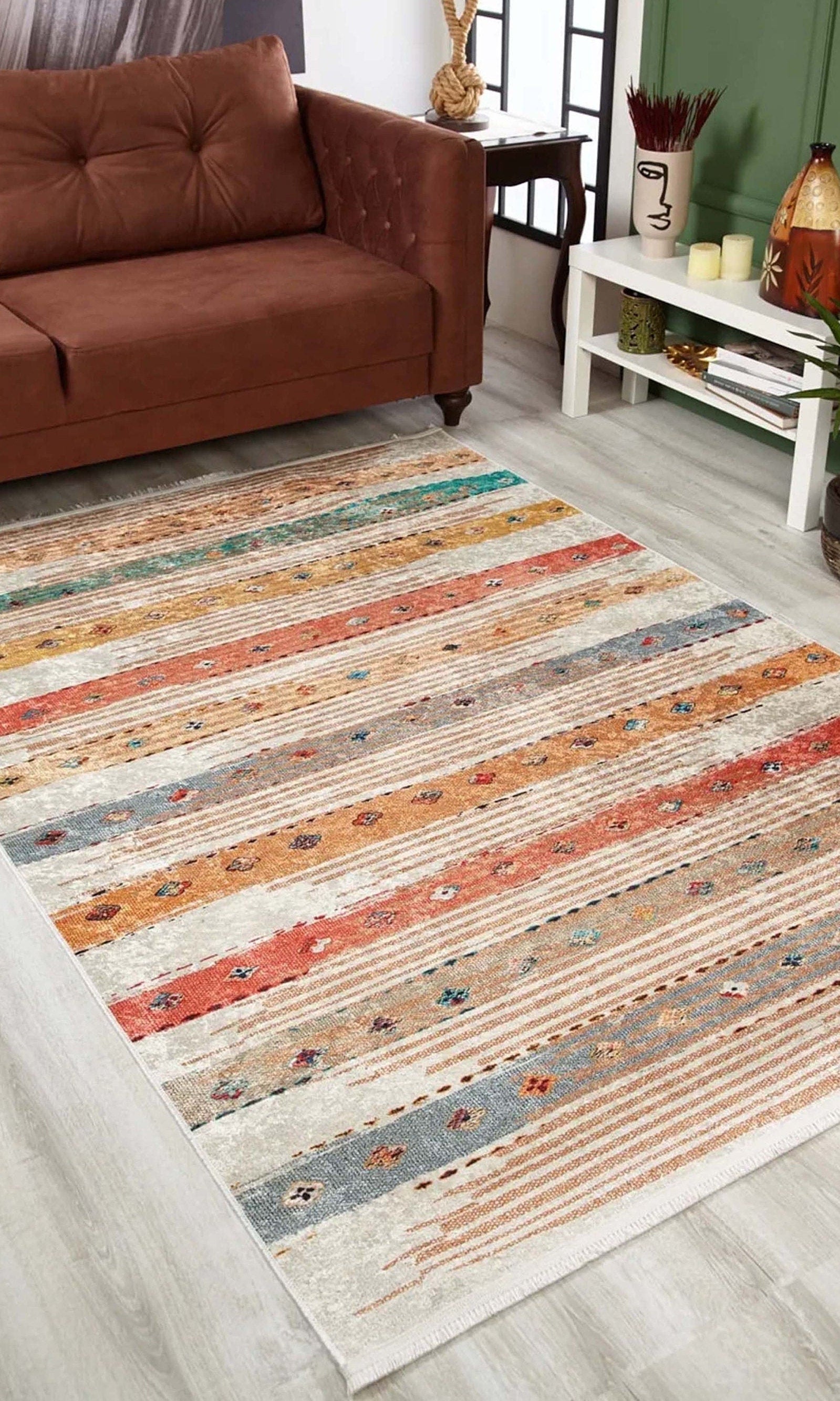 Perla Boho Colorful Kids Room Rug