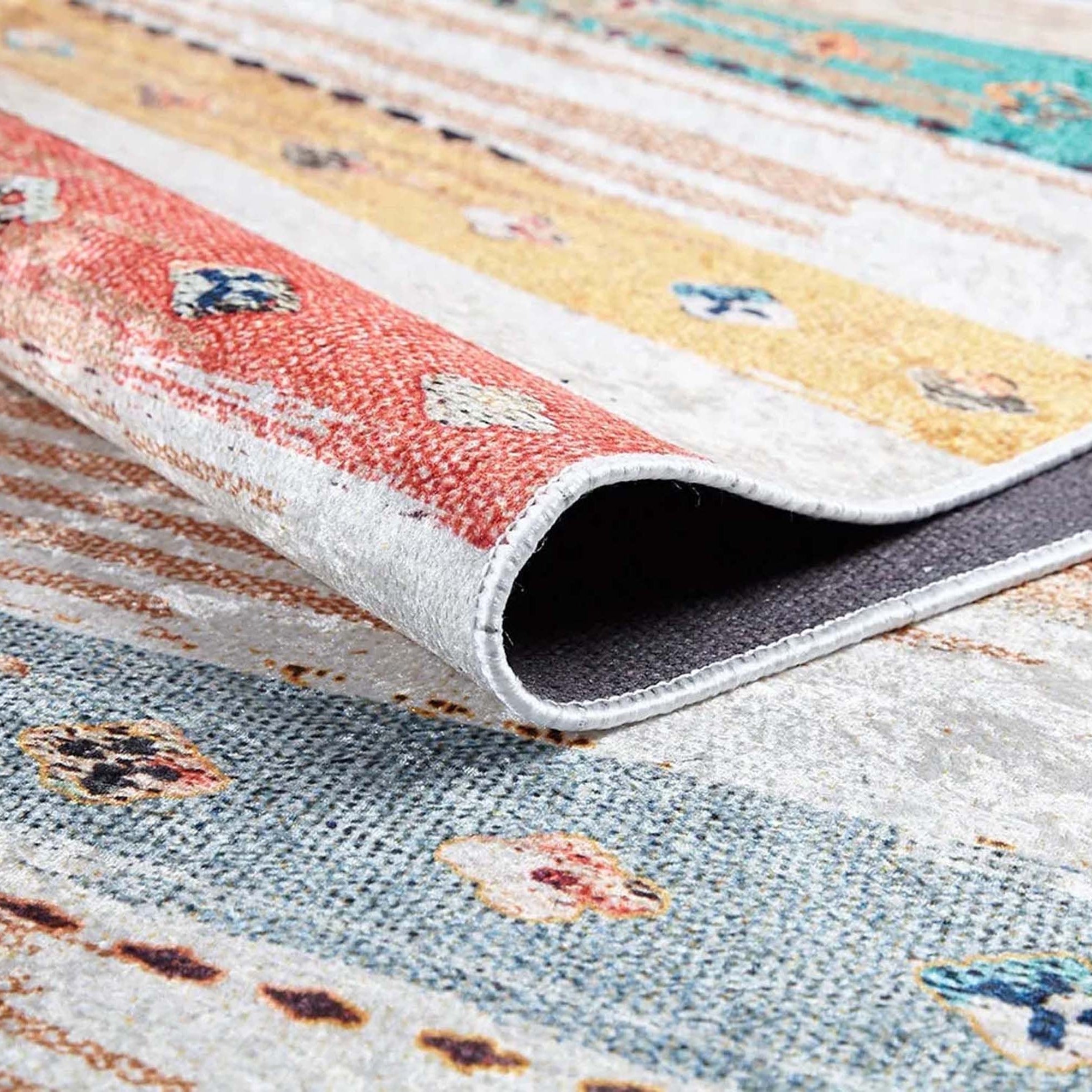 Perla Boho Colorful Kids Room Rug