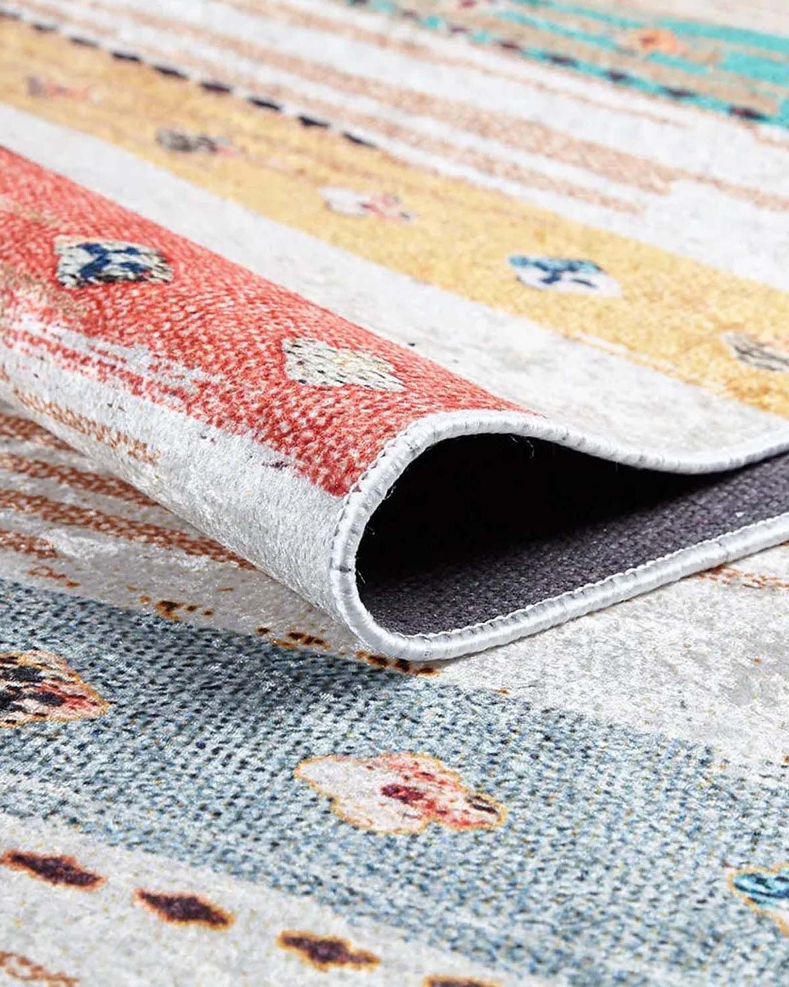 Perla Boho Colorful Kids Room Rug