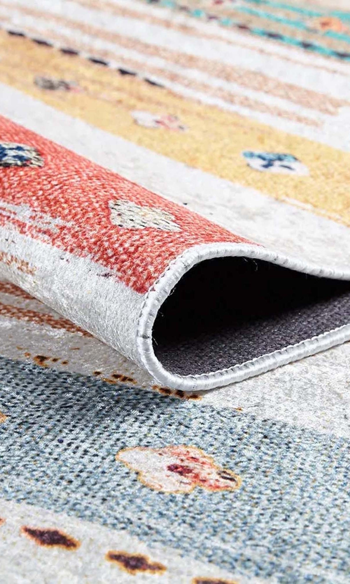 Perla Boho Colorful Kids Room Rug