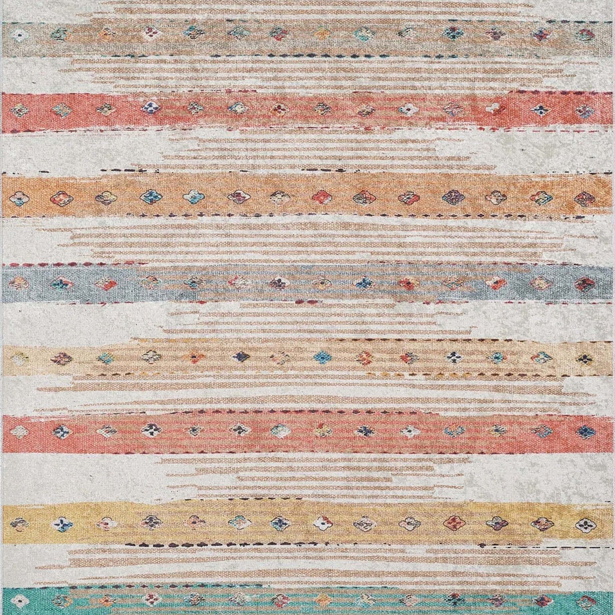 Perla Boho Colorful Kids Room Rug