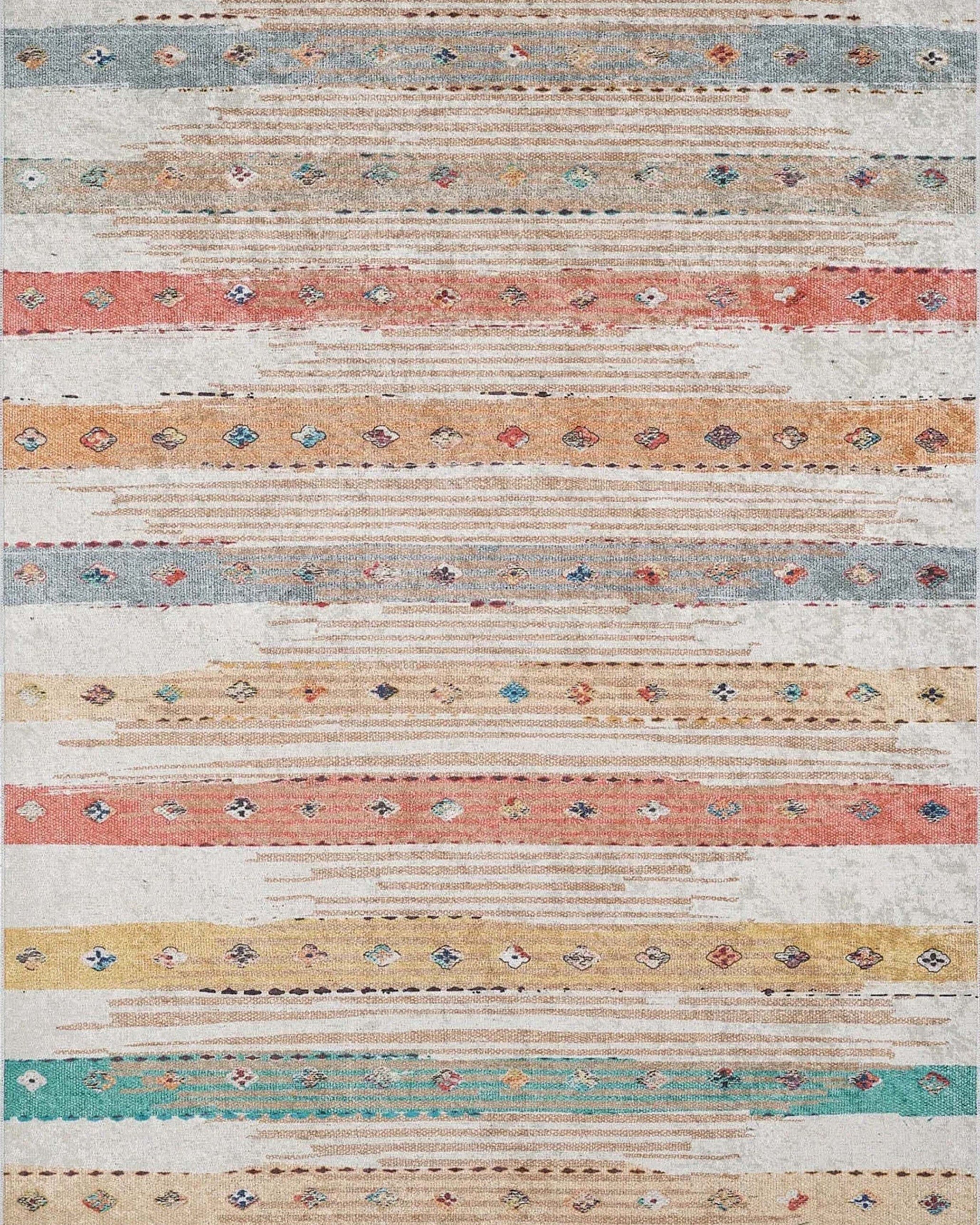 Perla Boho Colorful Kids Room Rug